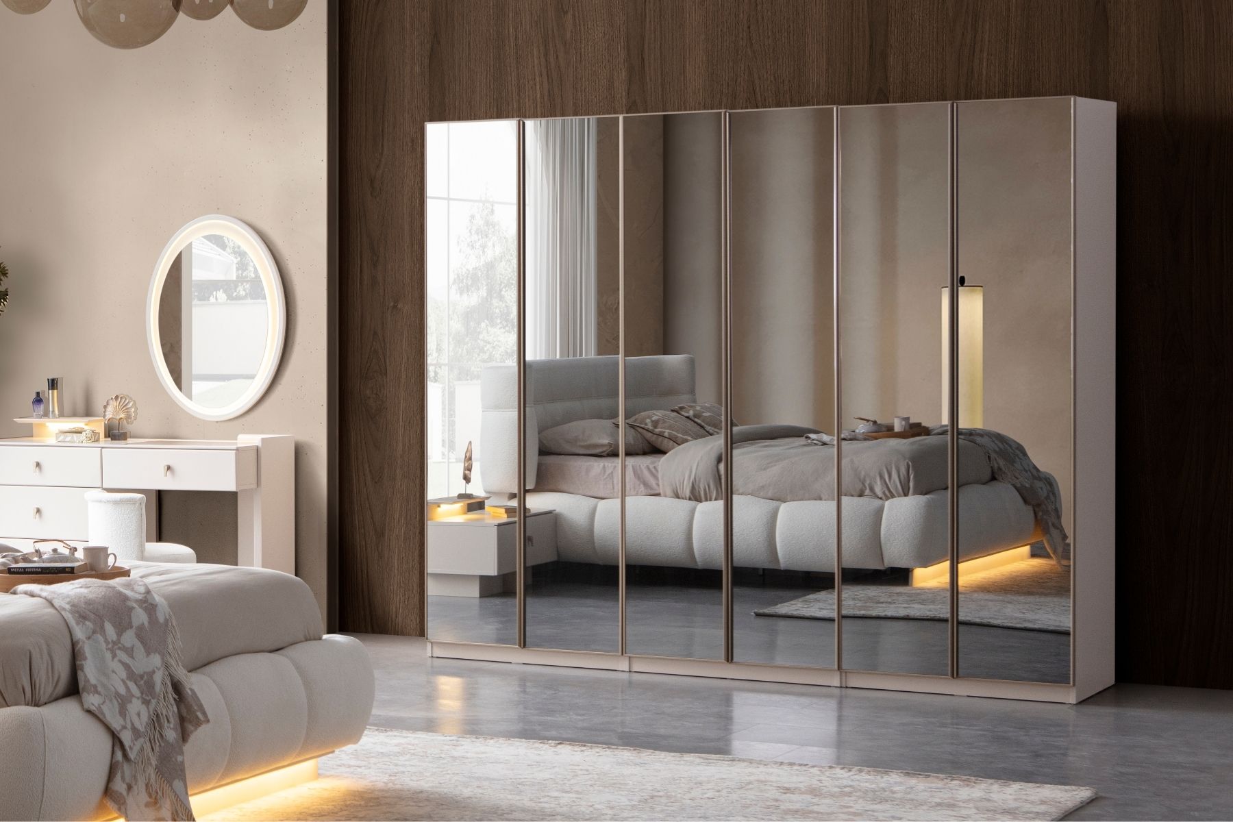 Bons Full Aynalı Gardırop