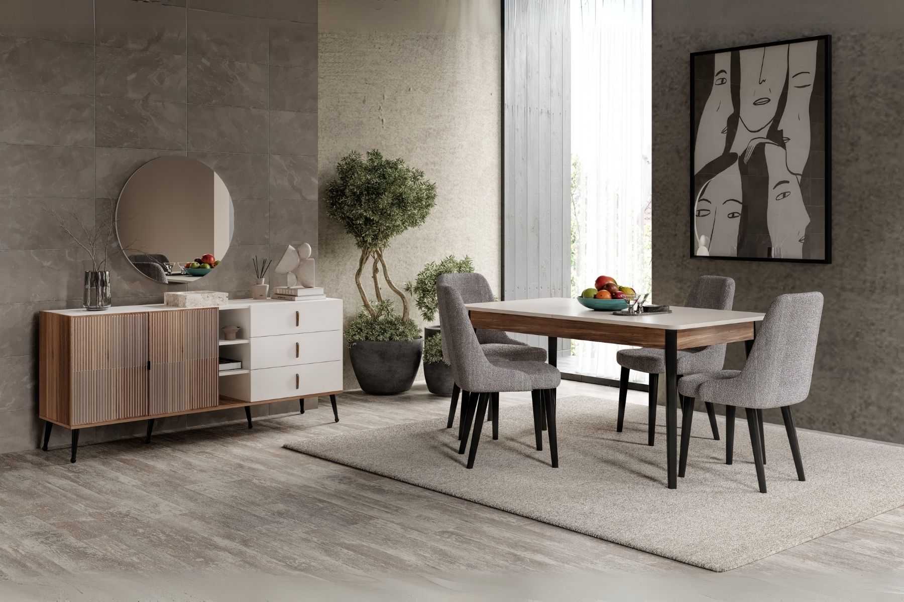 Stone Yemek Odası Takımı Stone Yemek Odası Takımı