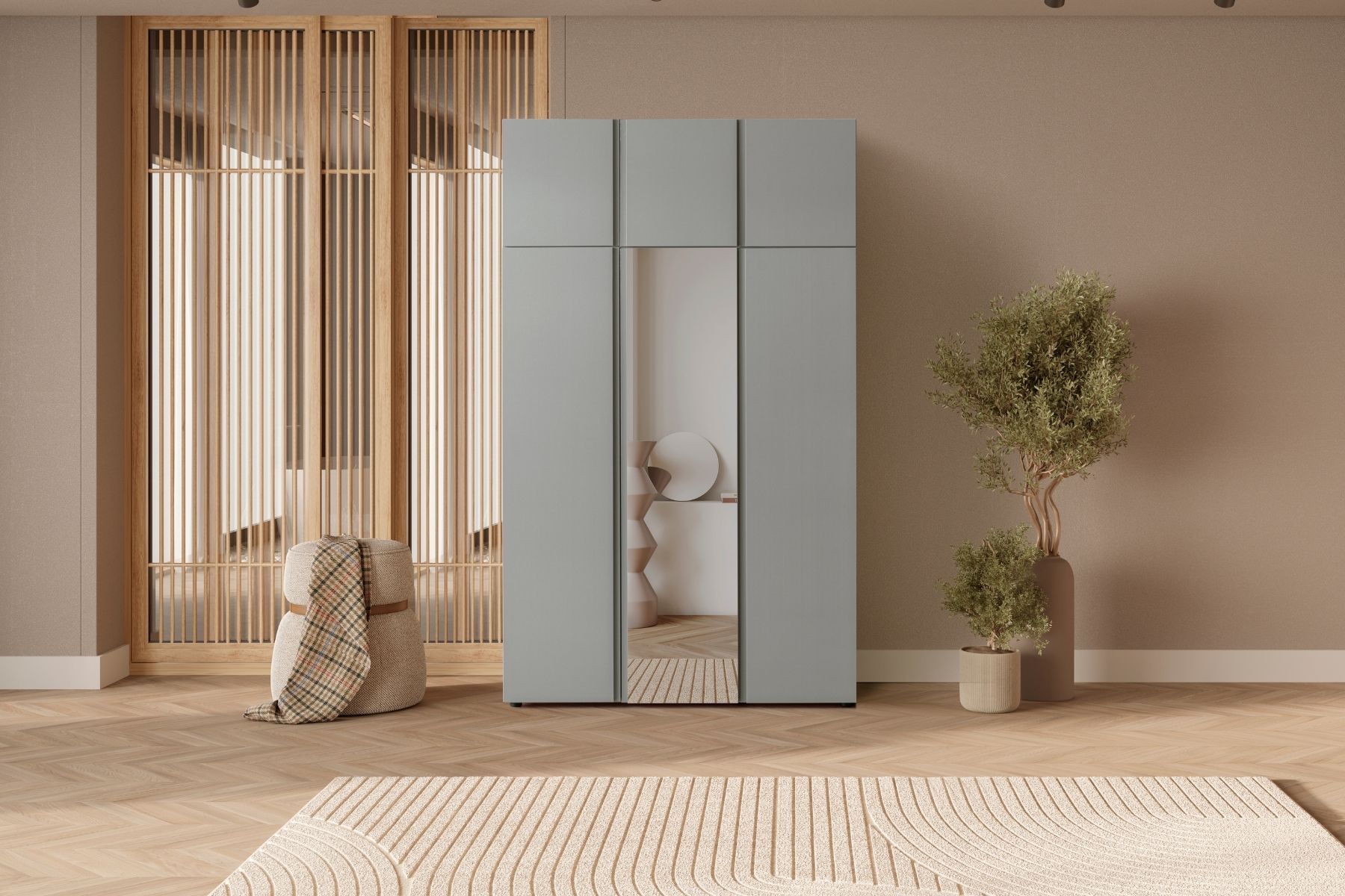 Bony Grey 3 Kapılı Modüllü Gardırop Bony Grey 3 Kapılı Modüllü Gardırop
