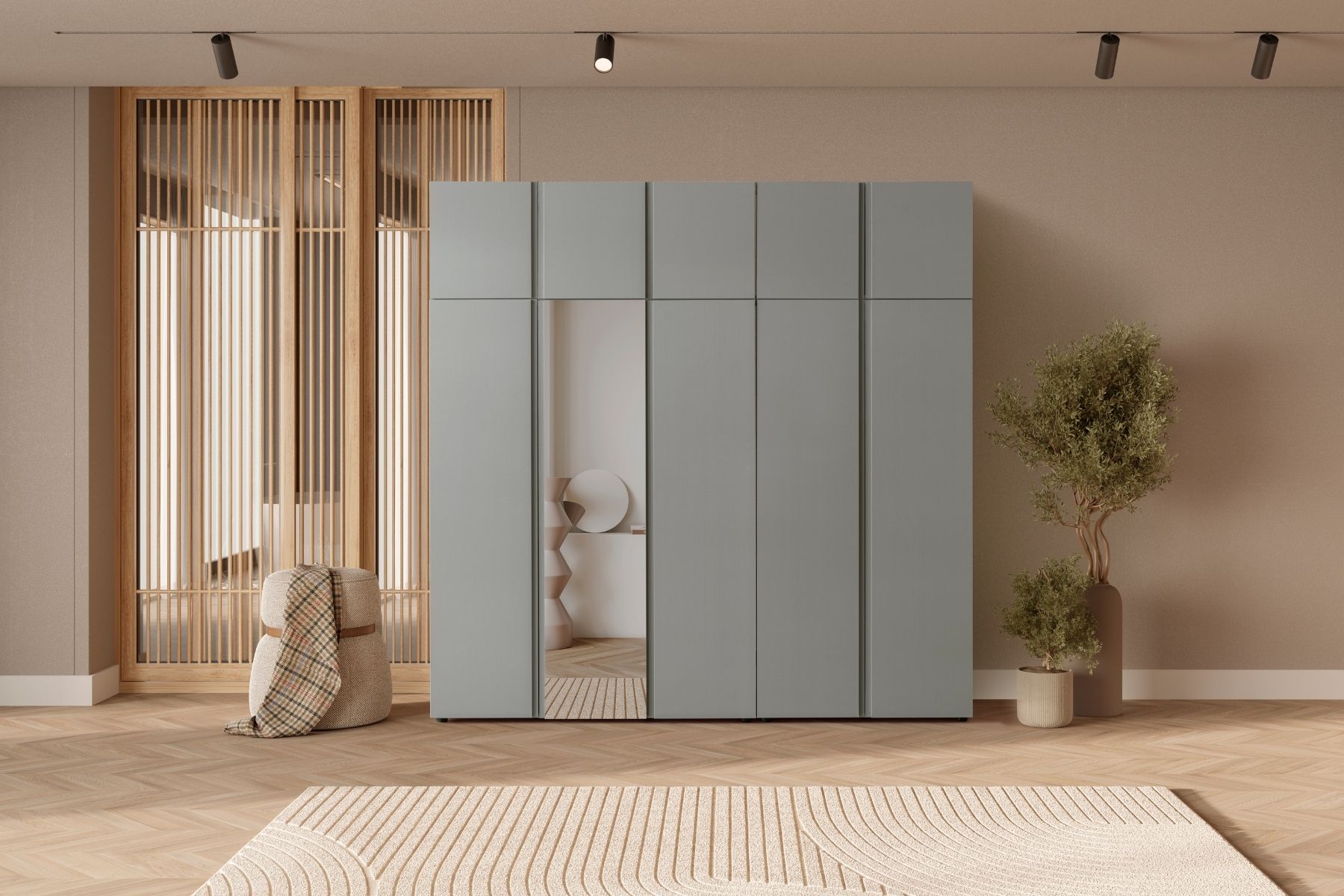 Bony Grey 5 Kapılı Modüllü Gardırop Bony Grey 5 Kapılı Modüllü Gardırop