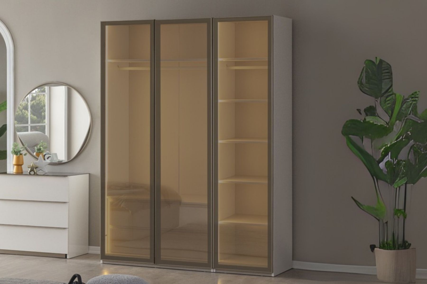 Lobby Full Reflekte 3 Kapılı Genç Odası Takımı Lobby Full Reflekte 3 Kapılı Genç Odası Takımı