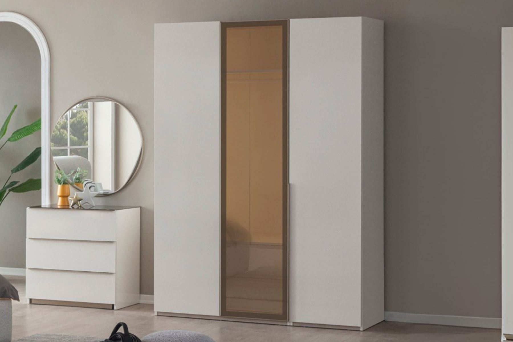 Lobby Sol Reflekte 3 Kapılı Genç Odası Takımı Lobby Sol Reflekte 3 Kapılı Genç Odası Takımı