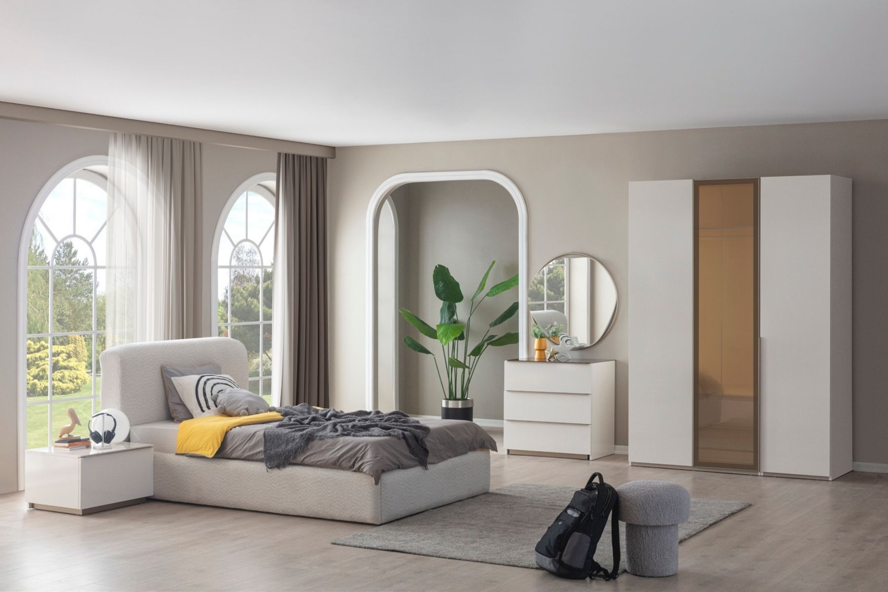 Lobby Sol Reflekte 3 Kapılı Genç Odası Takımı Lobby Sol Reflekte 3 Kapılı Genç Odası Takımı