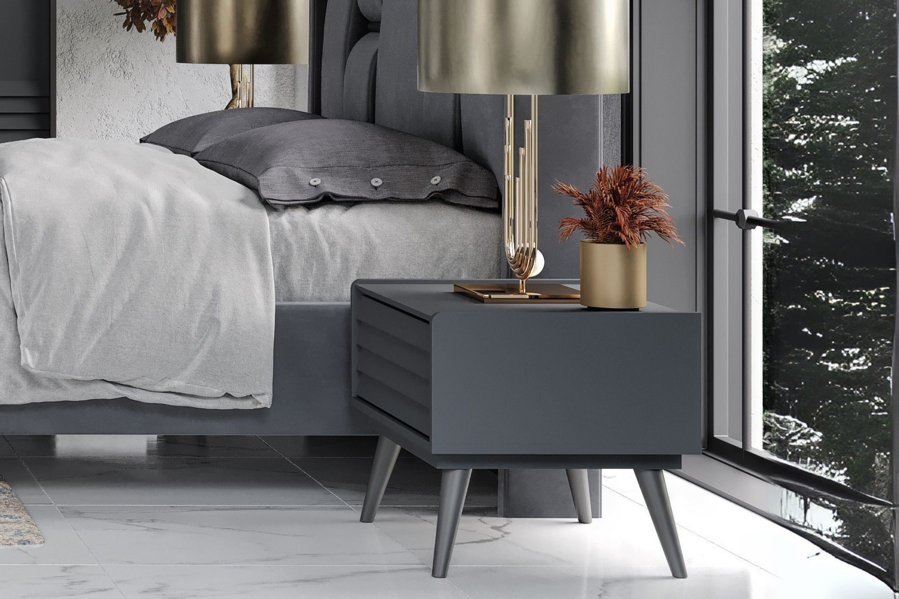 Cotta Grey Yatak Odası Takımı