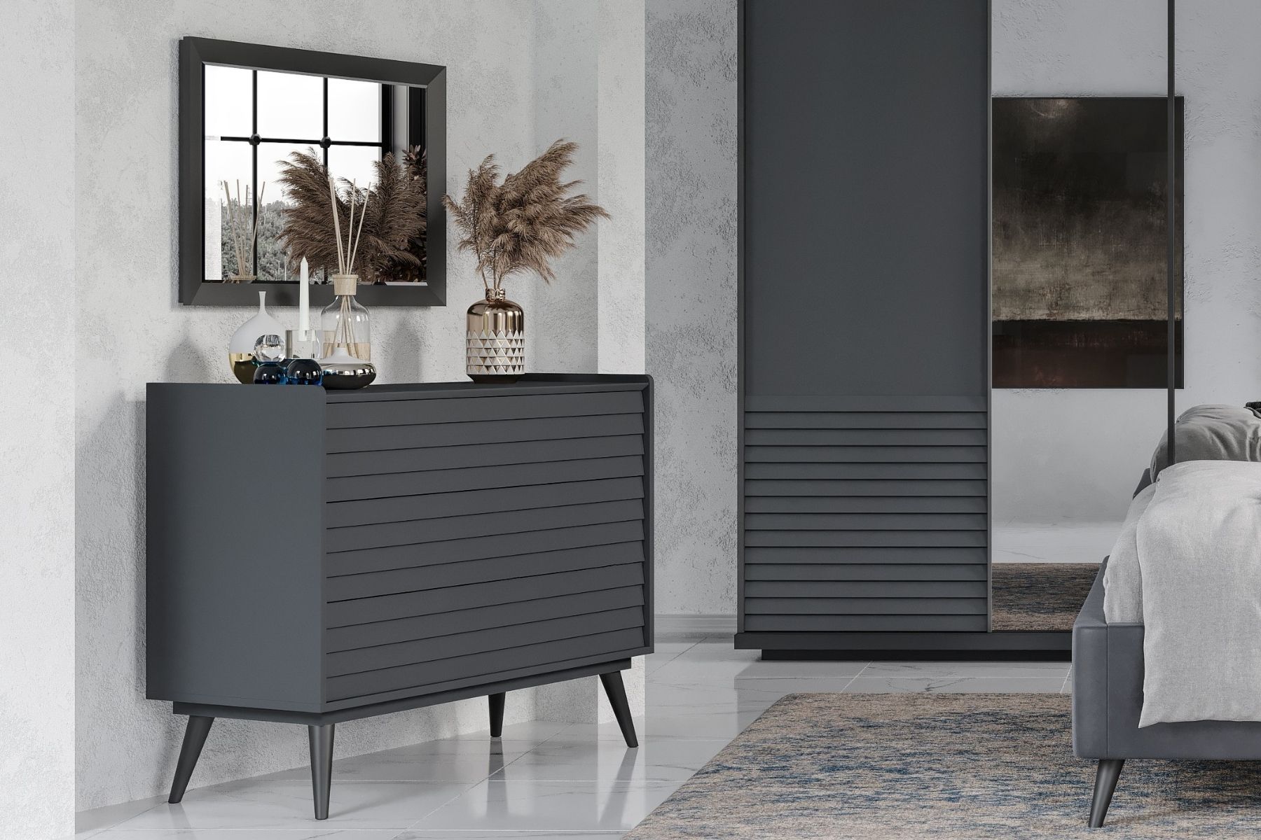 Cotta Grey Yatak Odası Takımı