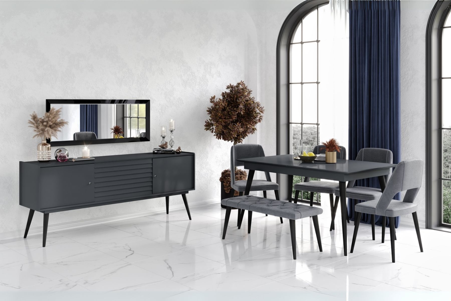 Cotta Grey Yemek Odası Takımı Cotta Grey Yemek Odası Takımı