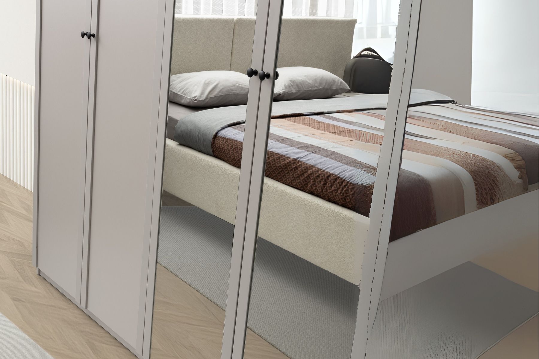 Folt Beige 6 Kapılı Yatak Odası Takımı