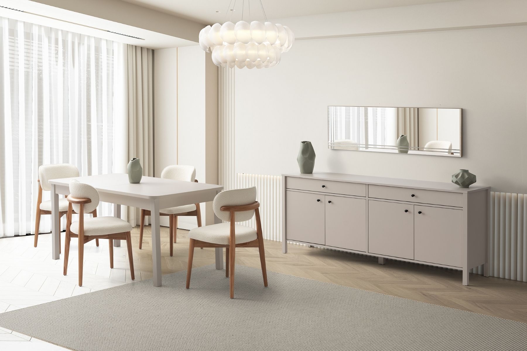 Folt Beige Yemek Odası Takımı