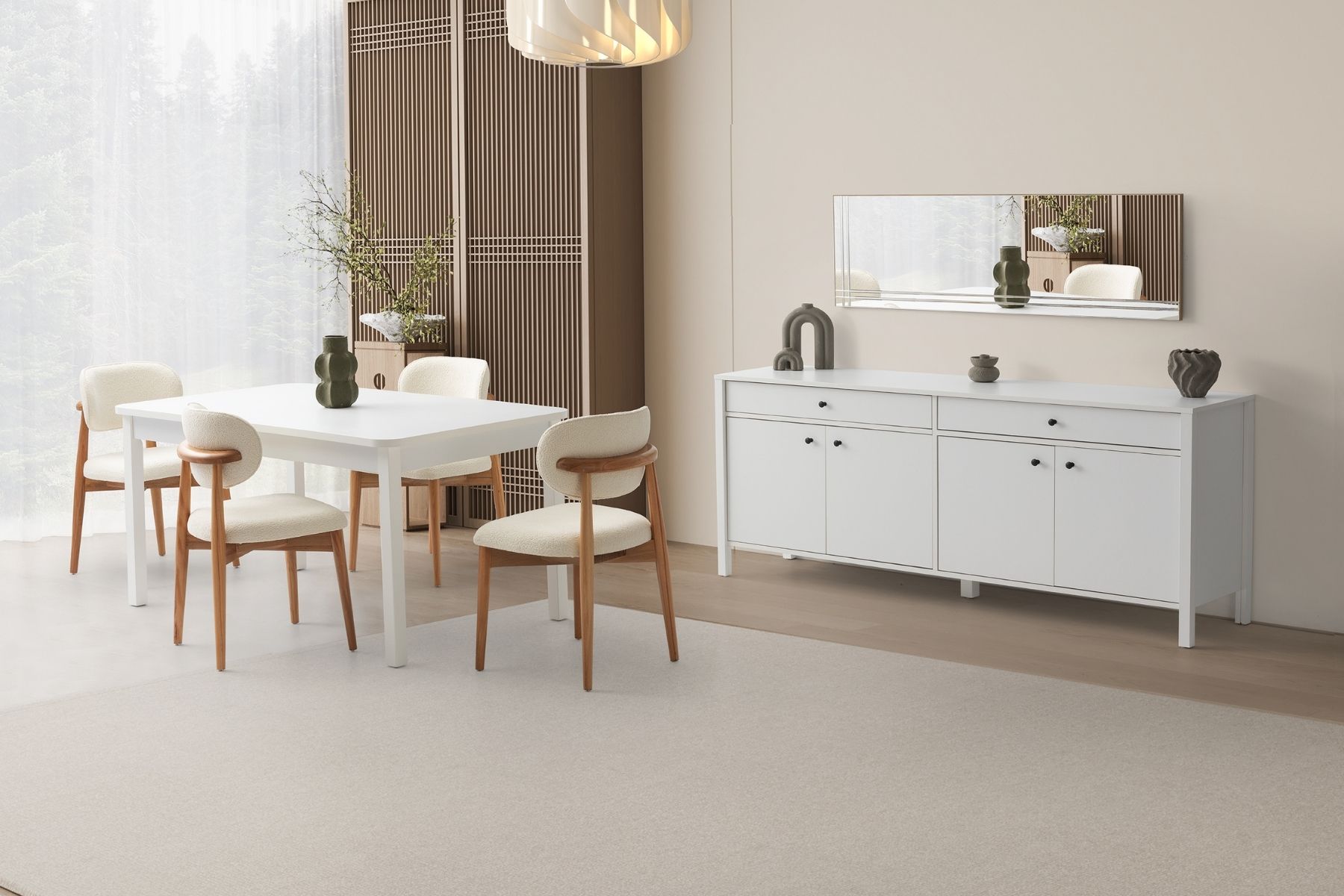Folt White Yemek Odası Takımı Folt White Yemek Odası Takımı