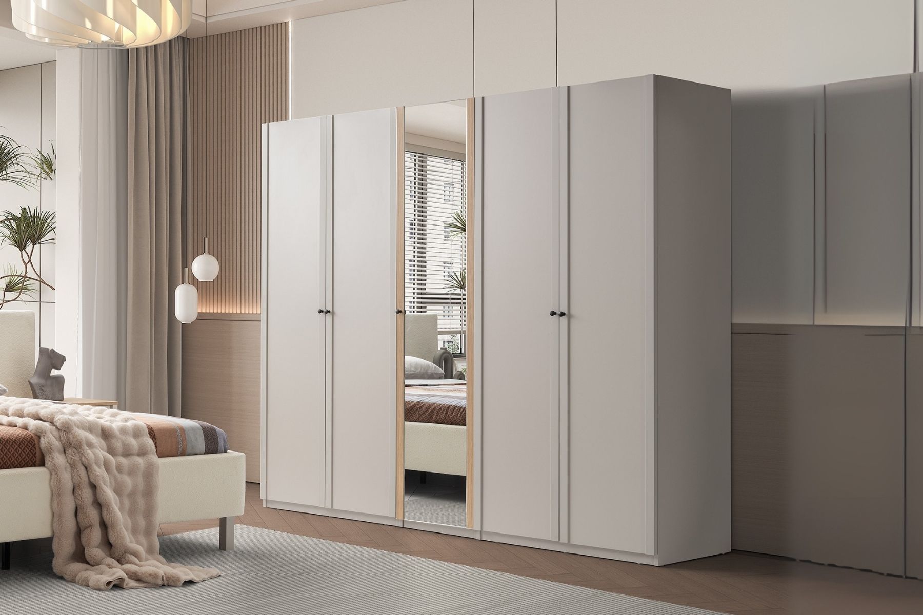 Mona Beige 5 Kapılı Gardırop Mona Beige 5 Kapılı Gardırop