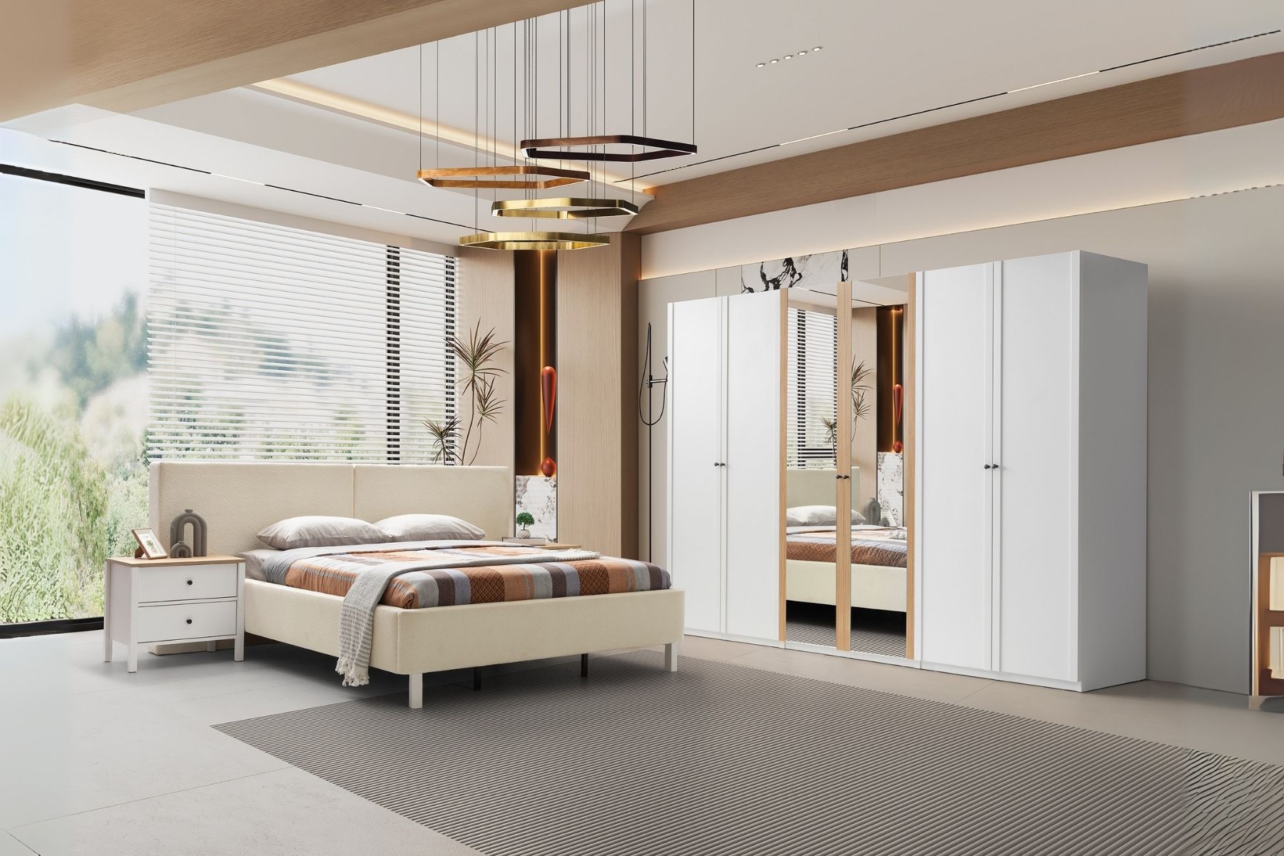 Mona White 6 Kapılı Yatak Odası Takımı Mona White 6 Kapılı Yatak Odası Takımı