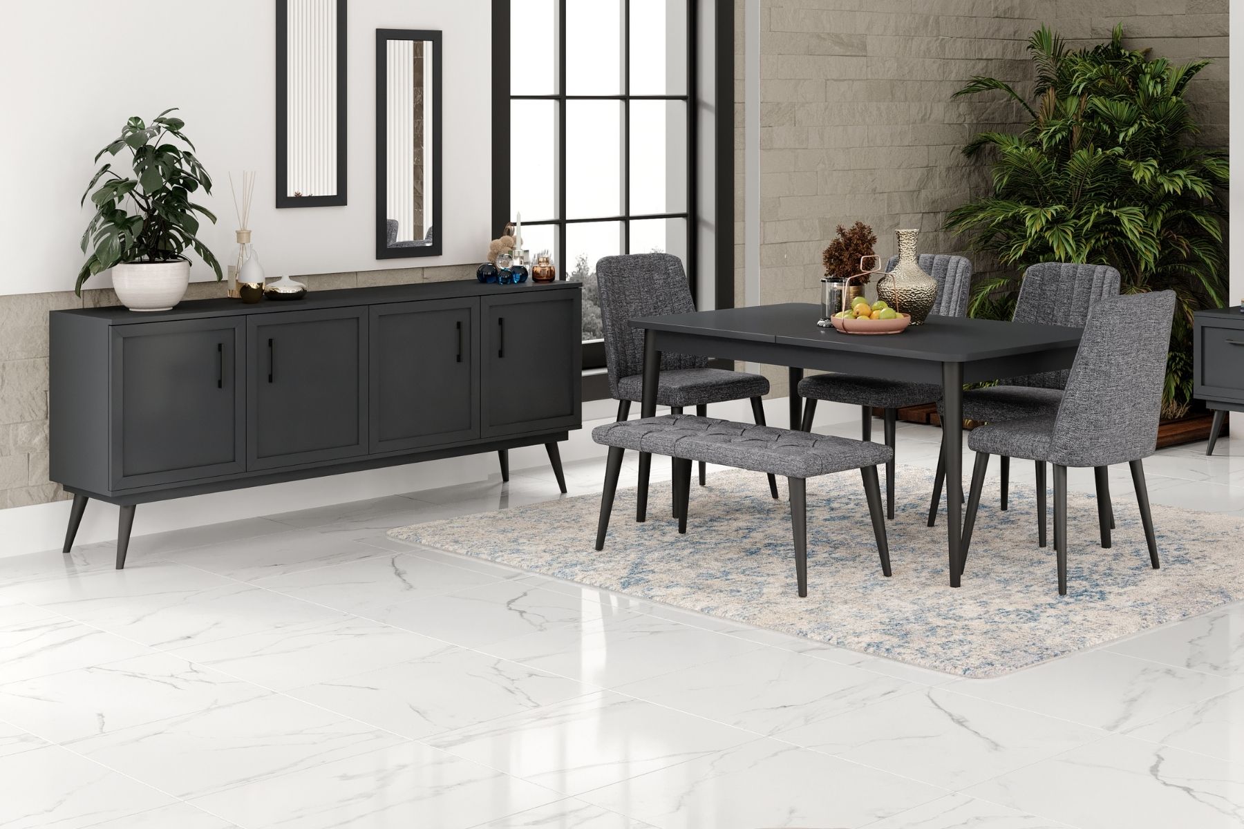 Pita Grey Yemek Odası Takımı Pita Grey Yemek Odası Takımı