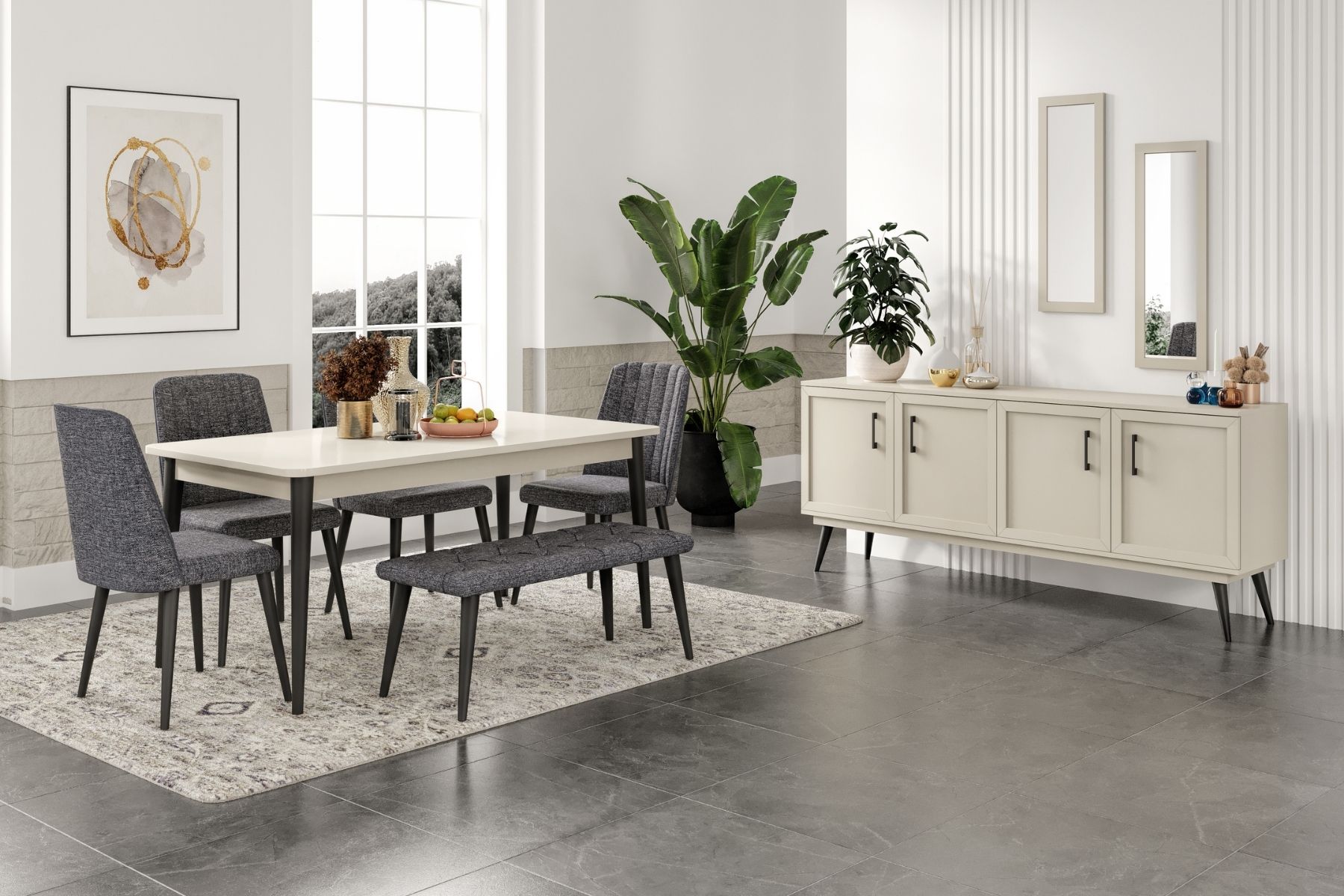 Pita Beige Yemek Odası Takımı Pita Beige Yemek Odası Takımı
