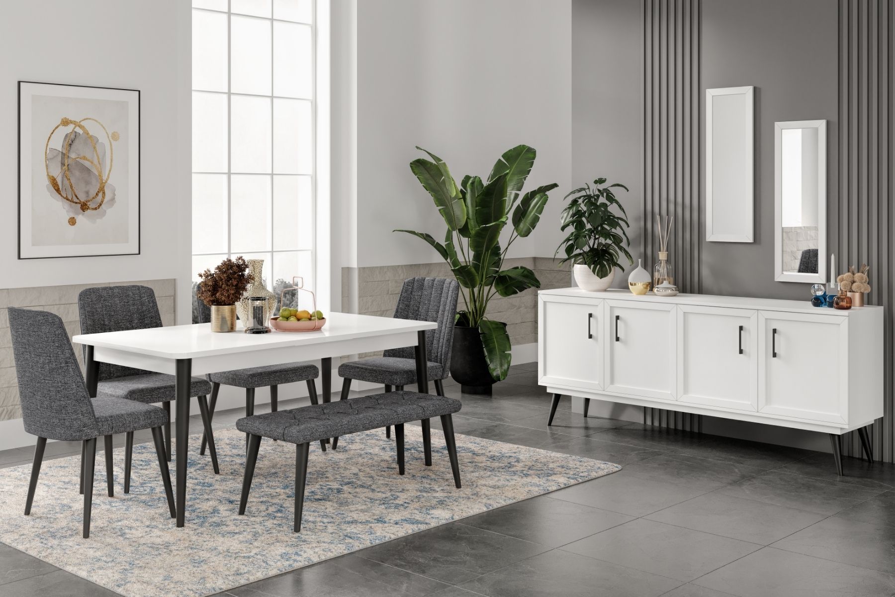 Pita White Yemek Odası Takımı Pita White Yemek Odası Takımı