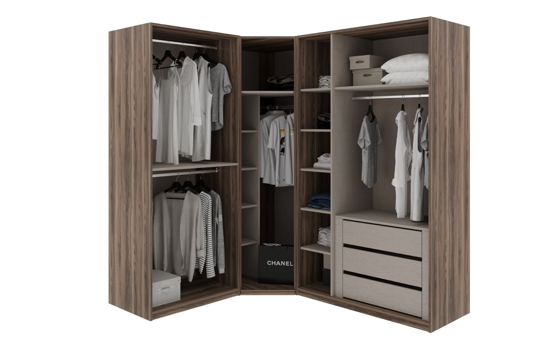 Rent Brown 6 Kapılı Köşe Gardırop Rent Brown 6 Kapılı Köşe Gardırop