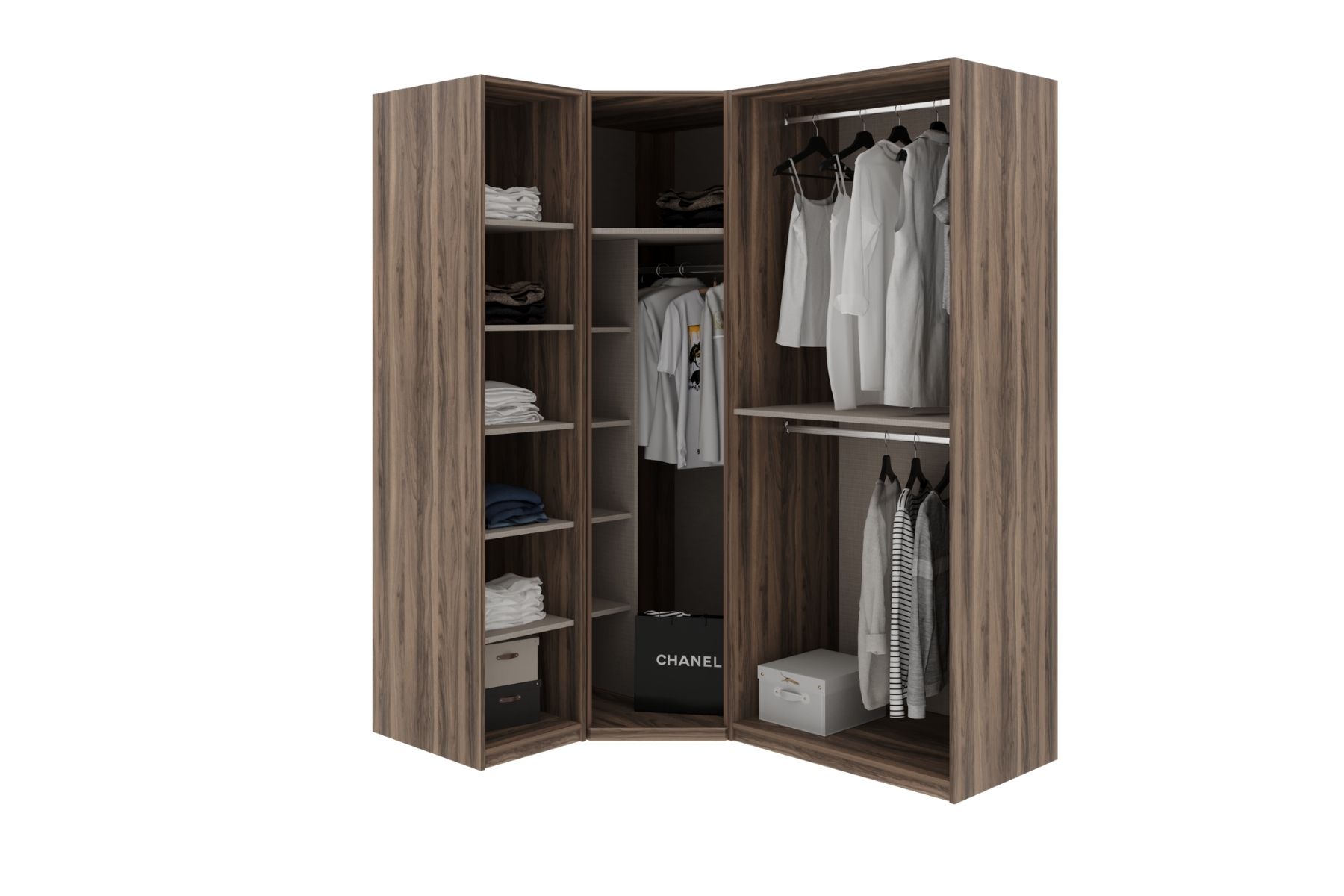 Rent Grey 4 Kapılı Köşe Gardırop Rent Grey 4 Kapılı Köşe Gardırop