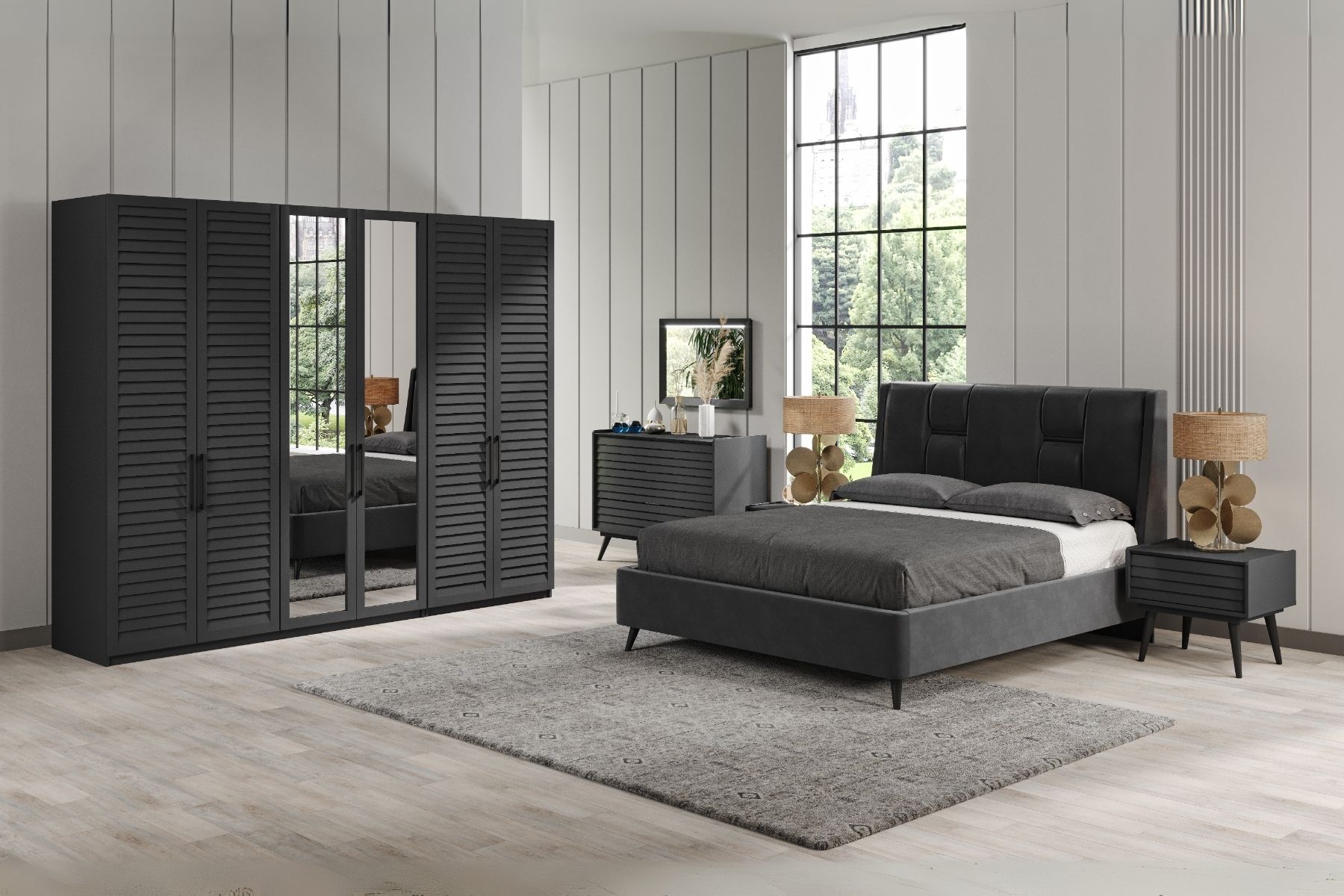 Rent Grey Yatak Odası Takımı Rent Grey Yatak Odası Takımı