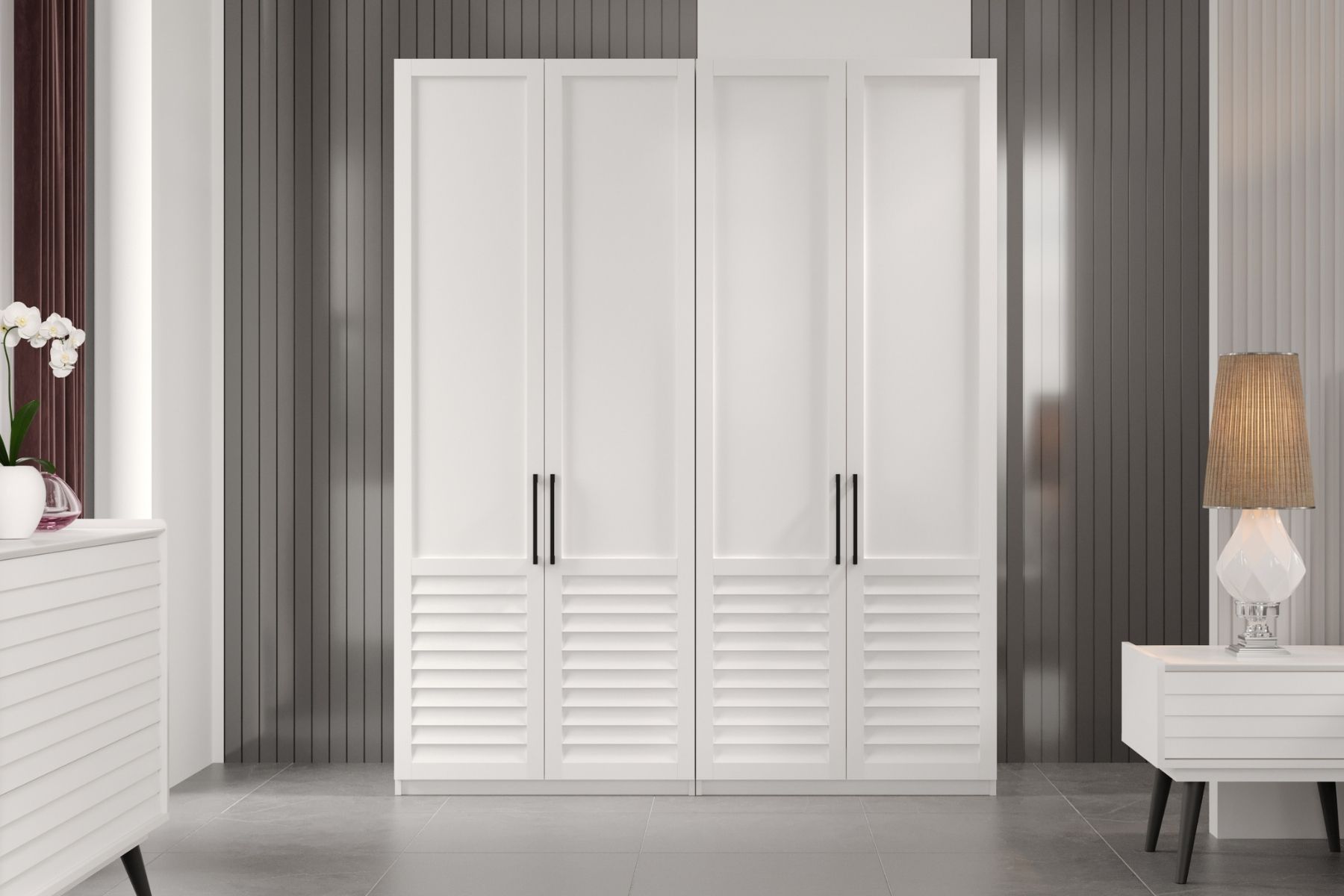 Rent White 4 Kapılı Gardırop Rent White 4 Kapılı Gardırop