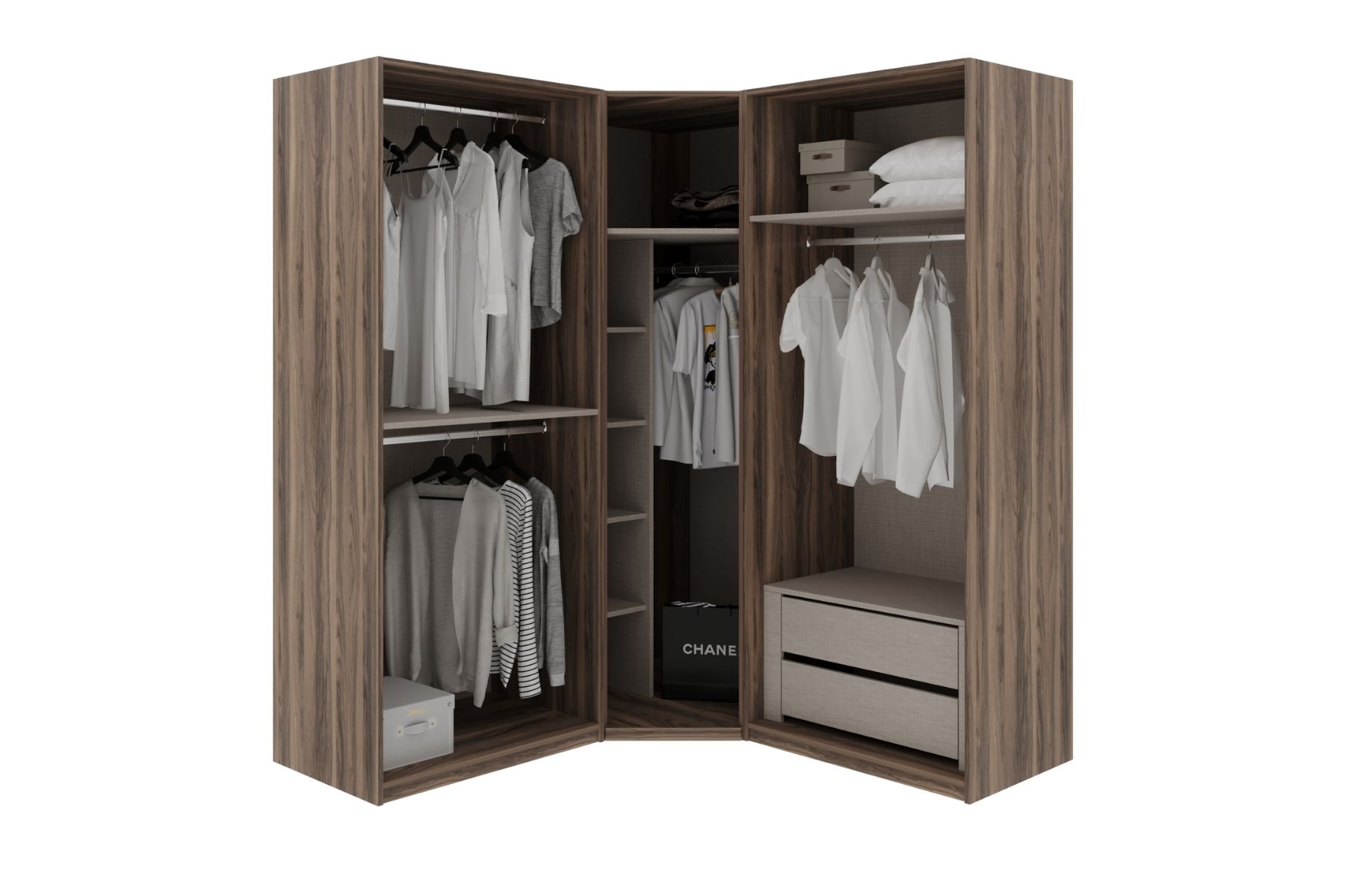 Rent White 5 Kapılı Köşe Gardırop Rent White 5 Kapılı Köşe Gardırop