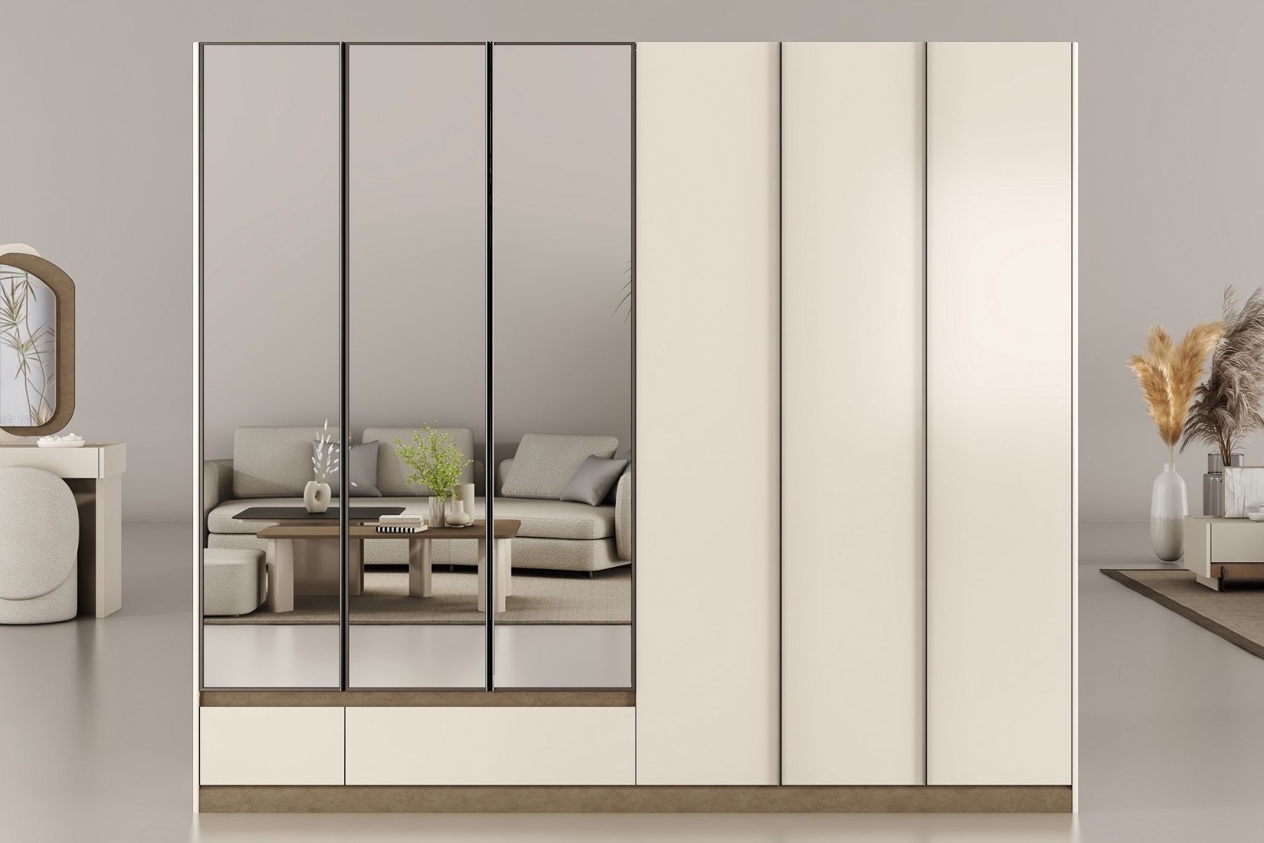 Nitra Aynalı Yatak Odası Takımı 