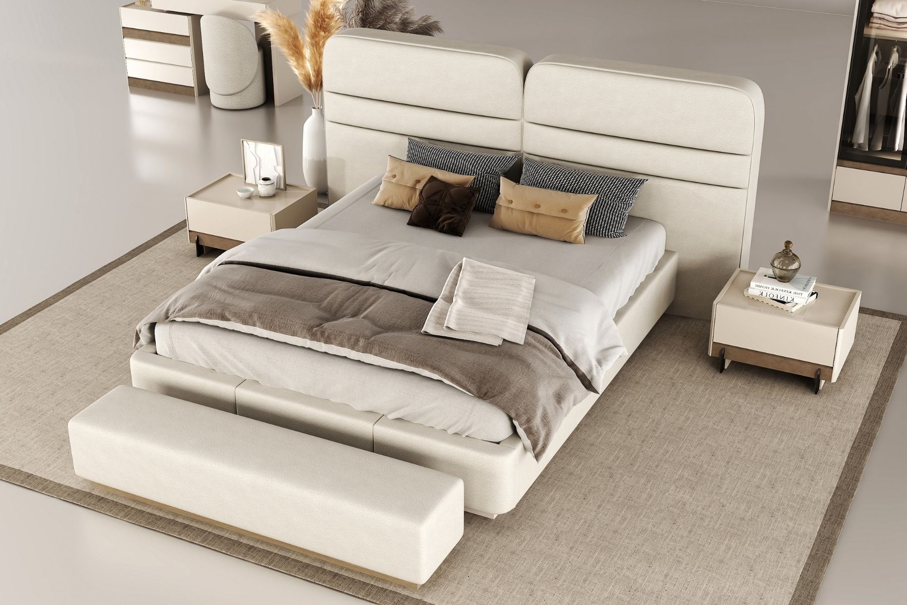 Nitra Aynalı Yatak Odası Takımı 