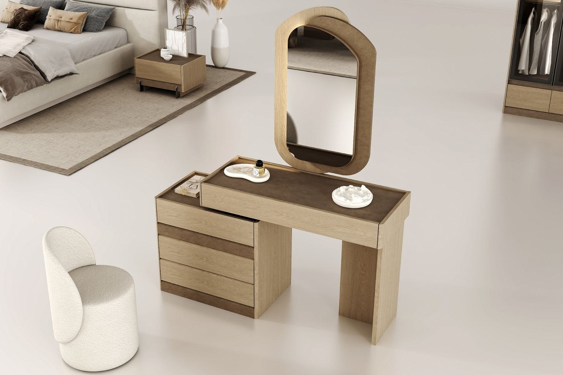 Hanko Reflekte Camlı Yatak Odası Takımı 