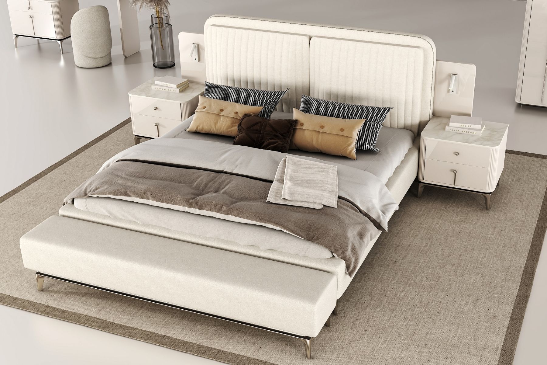 Lexus Reflekte Camlı Yatak Odası Takımı