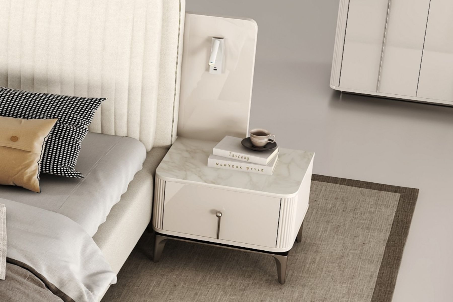 Lexus Reflekte Camlı Yatak Odası Takımı