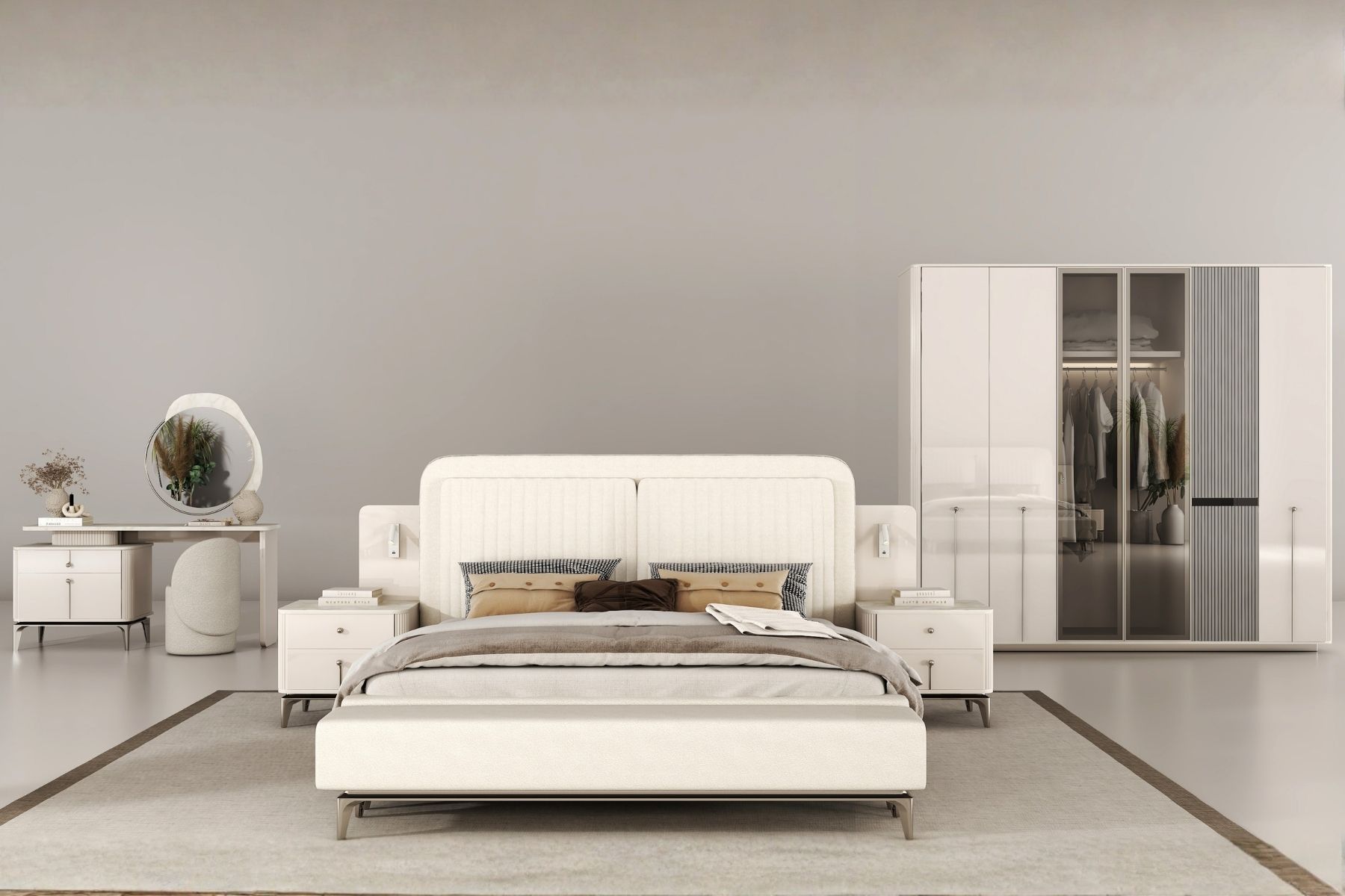 Lexus Reflekte Camlı Yatak Odası Takımı