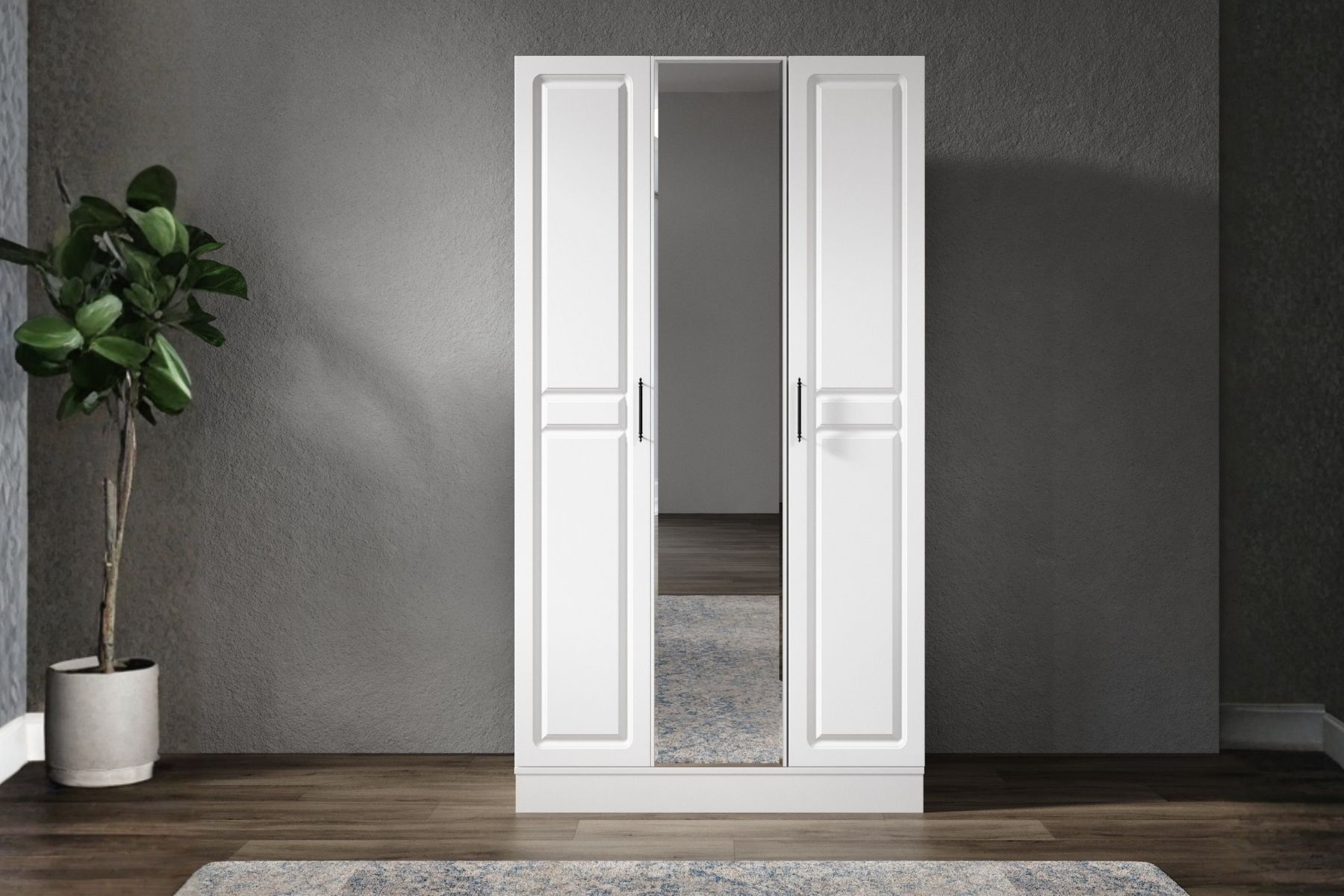 Lesse 3 Kapılı Aynalı Gardırop