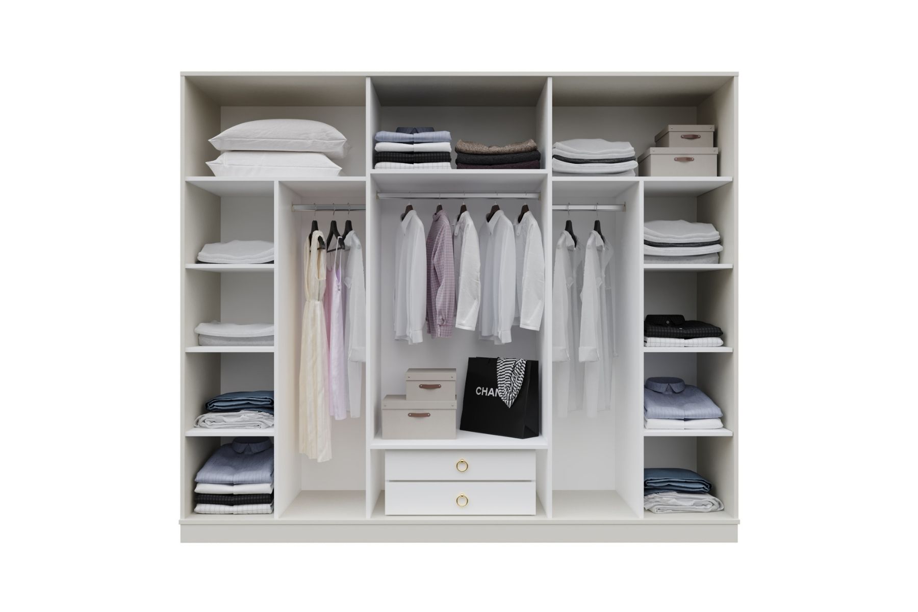 Sone White 6 Kapılı Gardırop