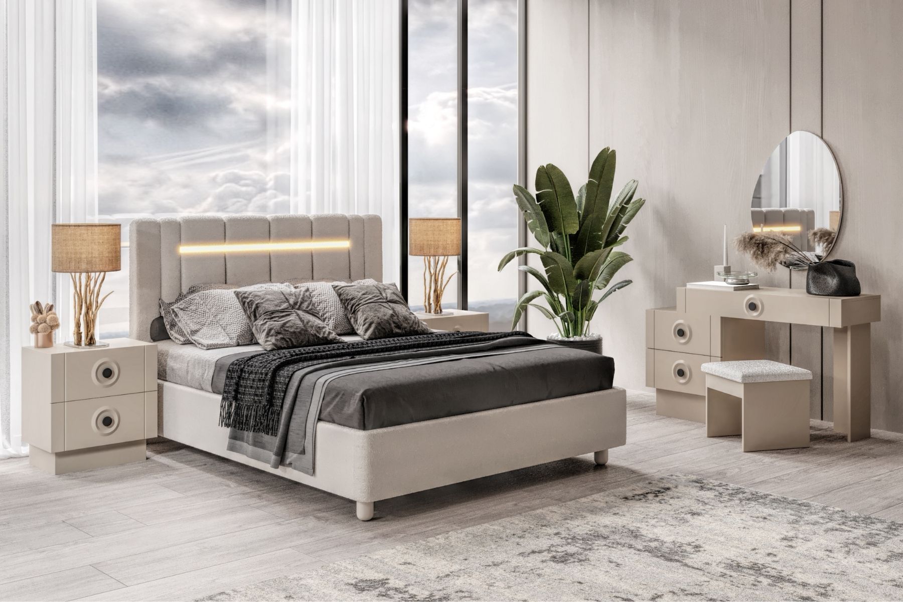 Sone Beige Yatak Odası Takımı