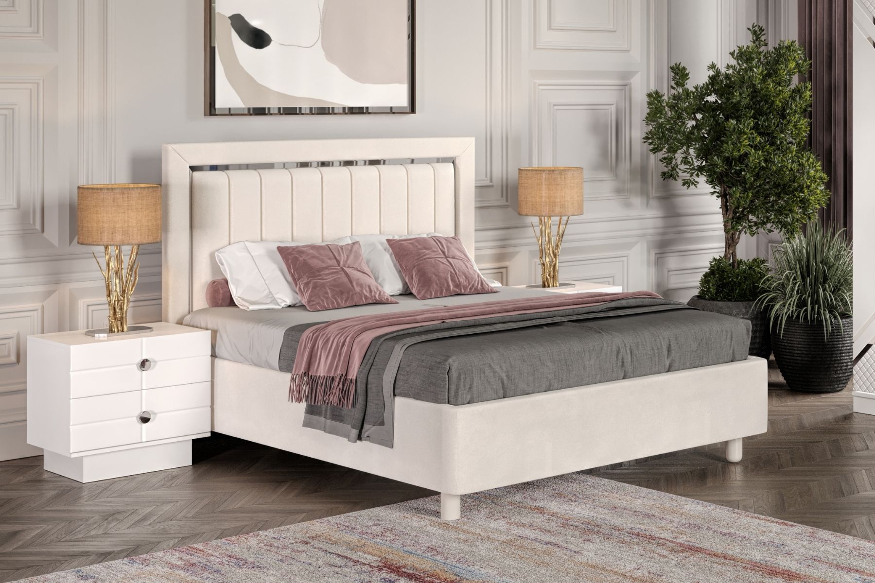 City White Bazalı Karyola