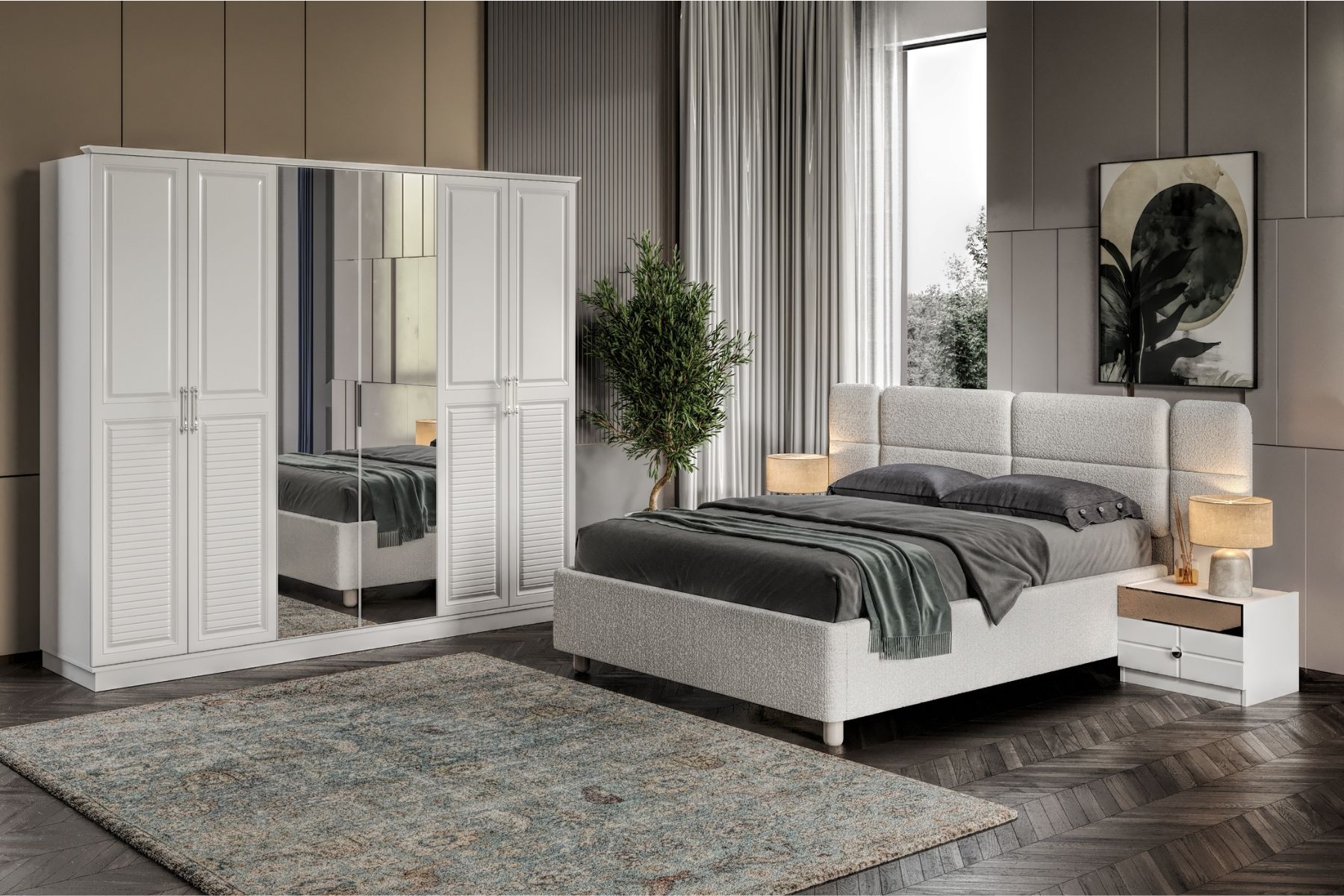 Gems White Yatak Odası Takımı Gems White Yatak Odası Takımı