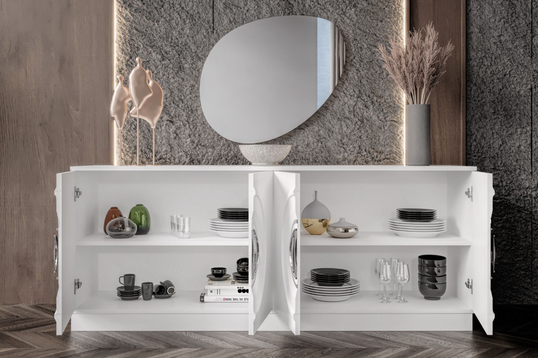 Zeren White Yemek Odası Takımı 
