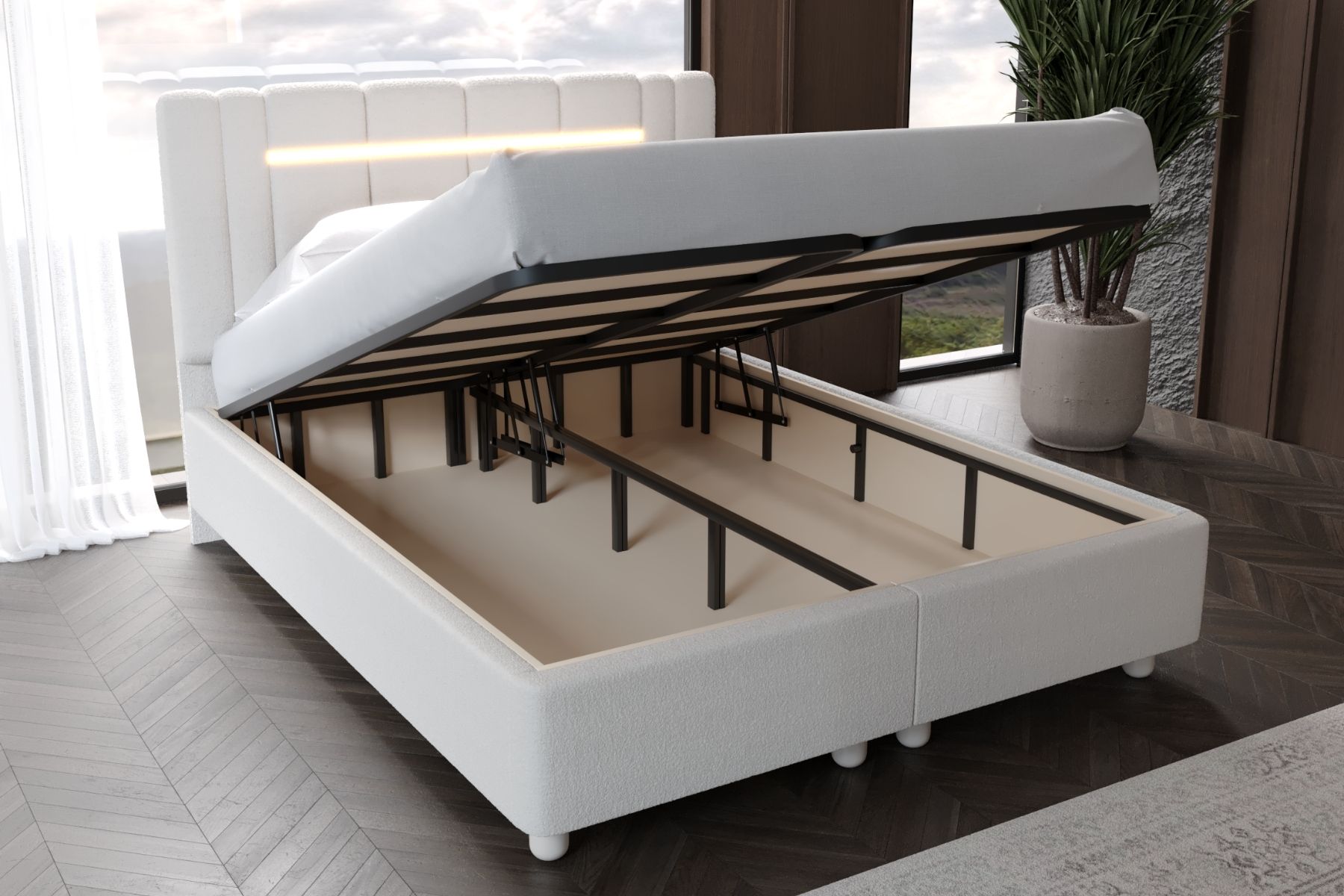 Zeren White Bazalı Karyola