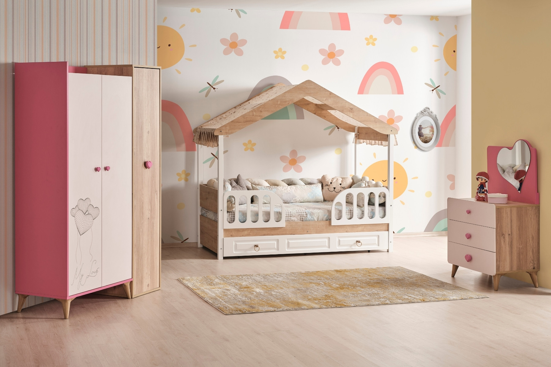 Dreams Pink Montessori Çocuk Odası Takımı