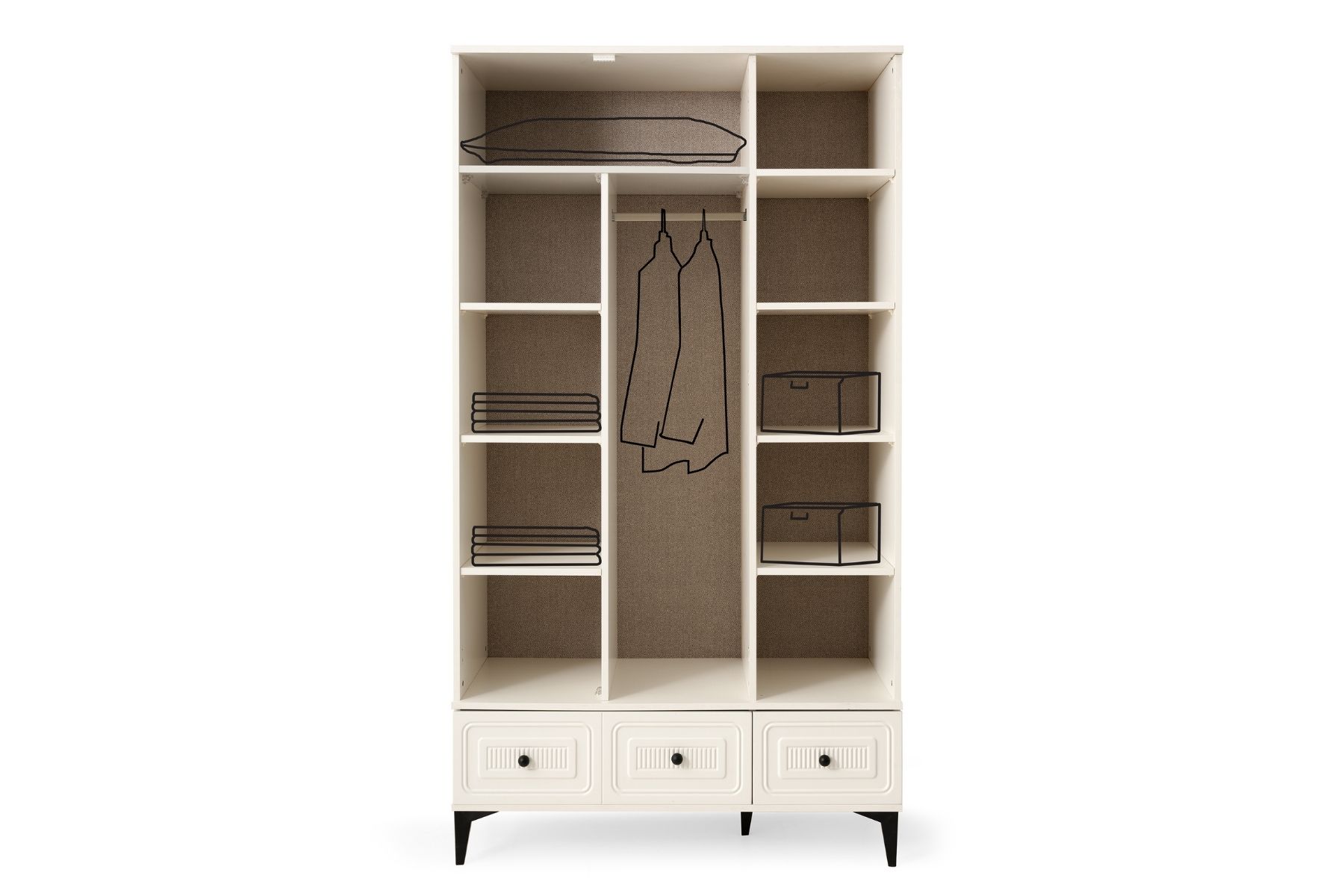 Laska 3 Kapılı Gardırop 