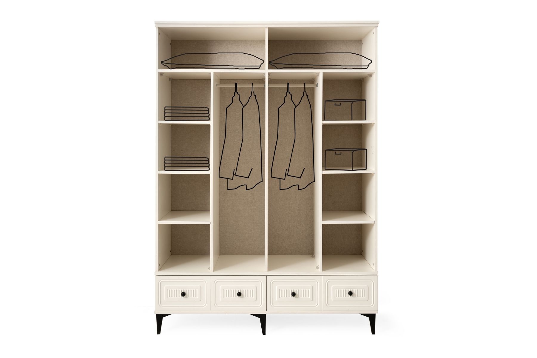 Laska 4 Kapılı Gardırop 