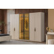 Falun 6 Kapılı Reflekte Camlı Gardırop 