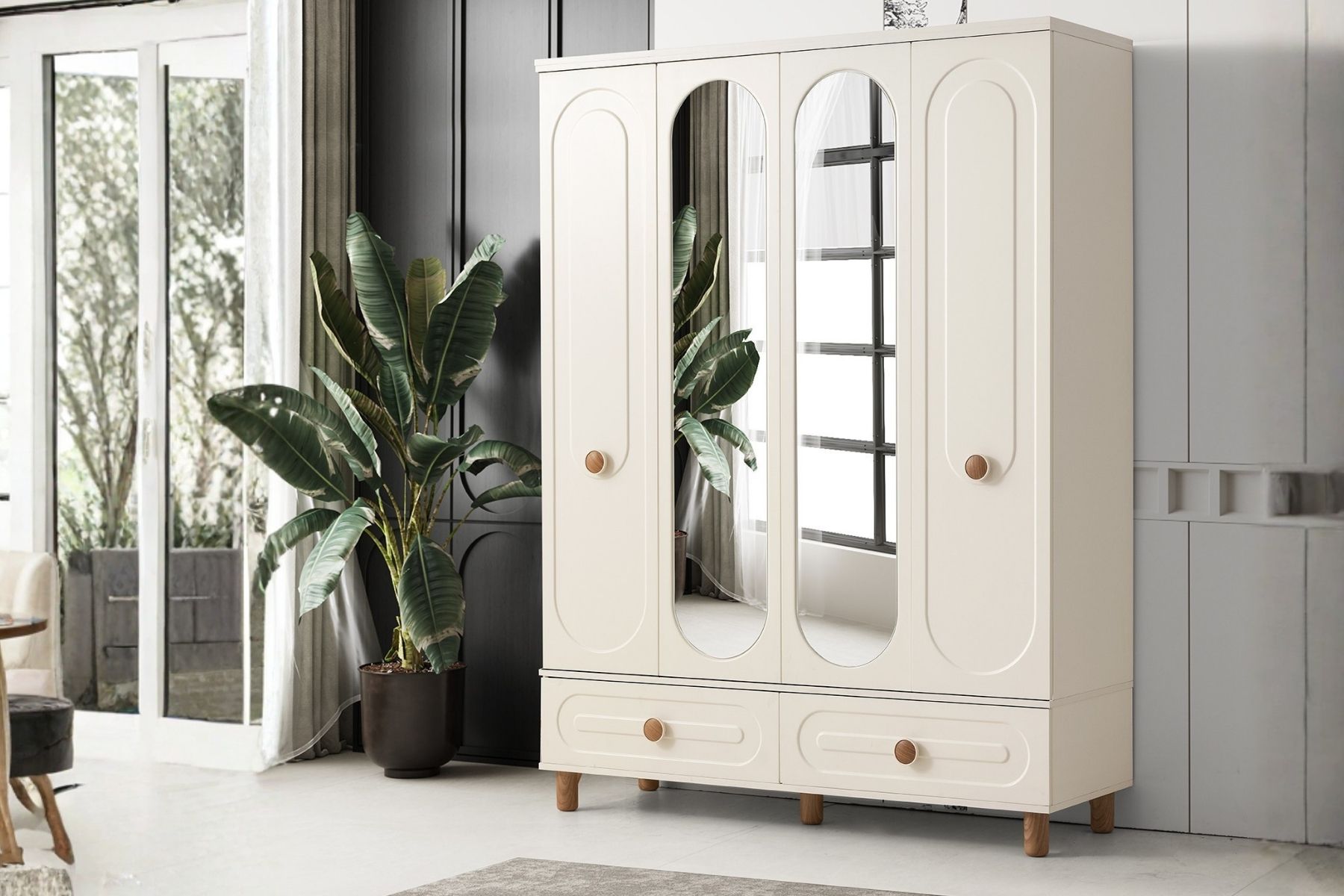 Pars 4 Kapılı Gardırop 