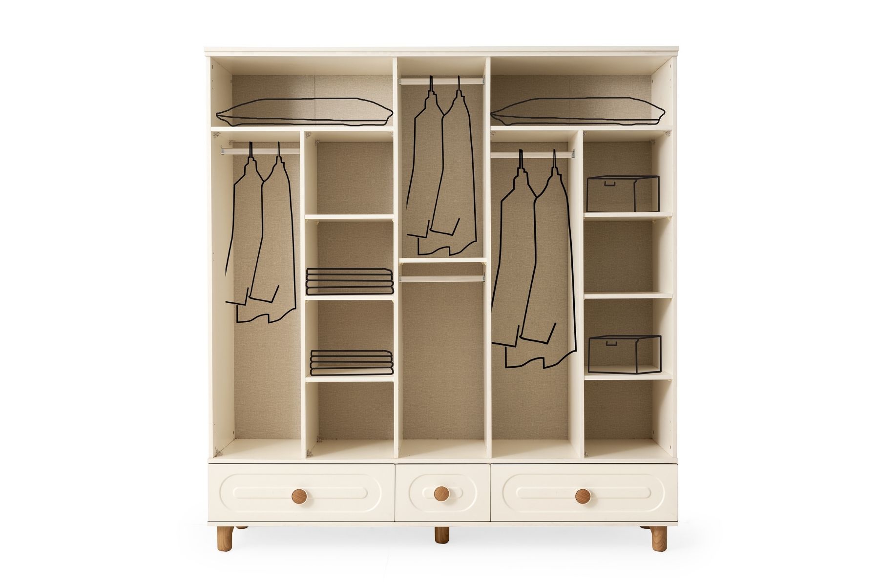 Pars 5 Kapılı Gardırop 