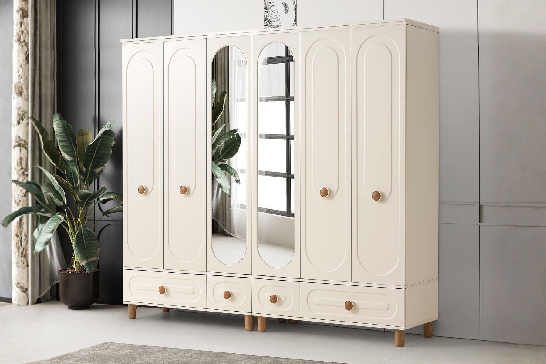 Pars 6 Kapılı Gardırop 