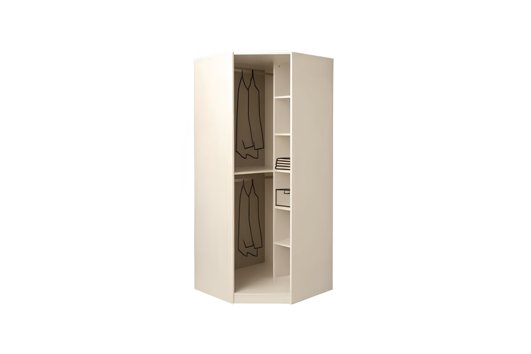 Teresa Reflekte Camlı Köşe Gardırop 