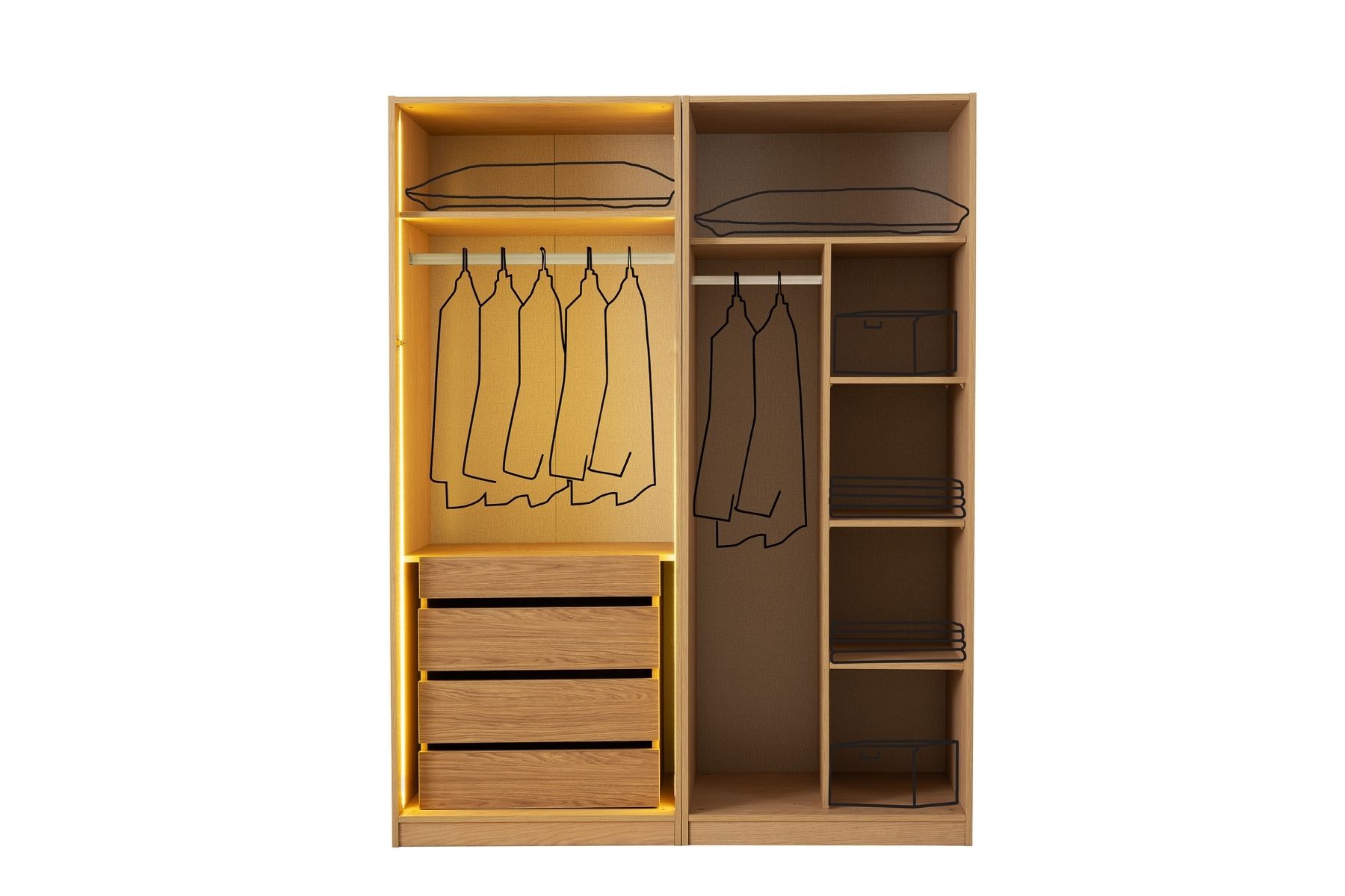 Merlin 4 Kapılı Reflekte Camlı Gardırop 