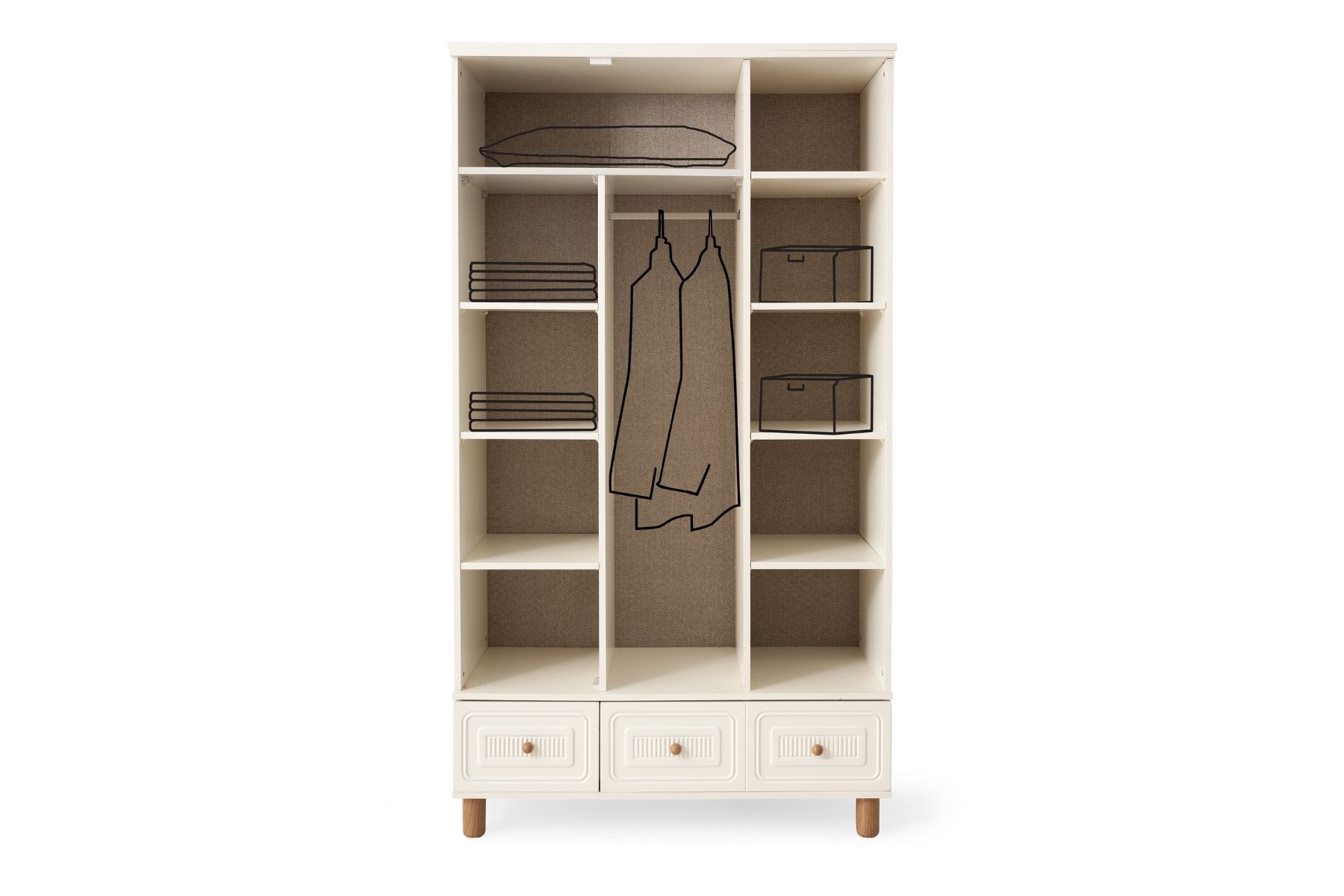 Solt 3 Kapılı Gardırop 