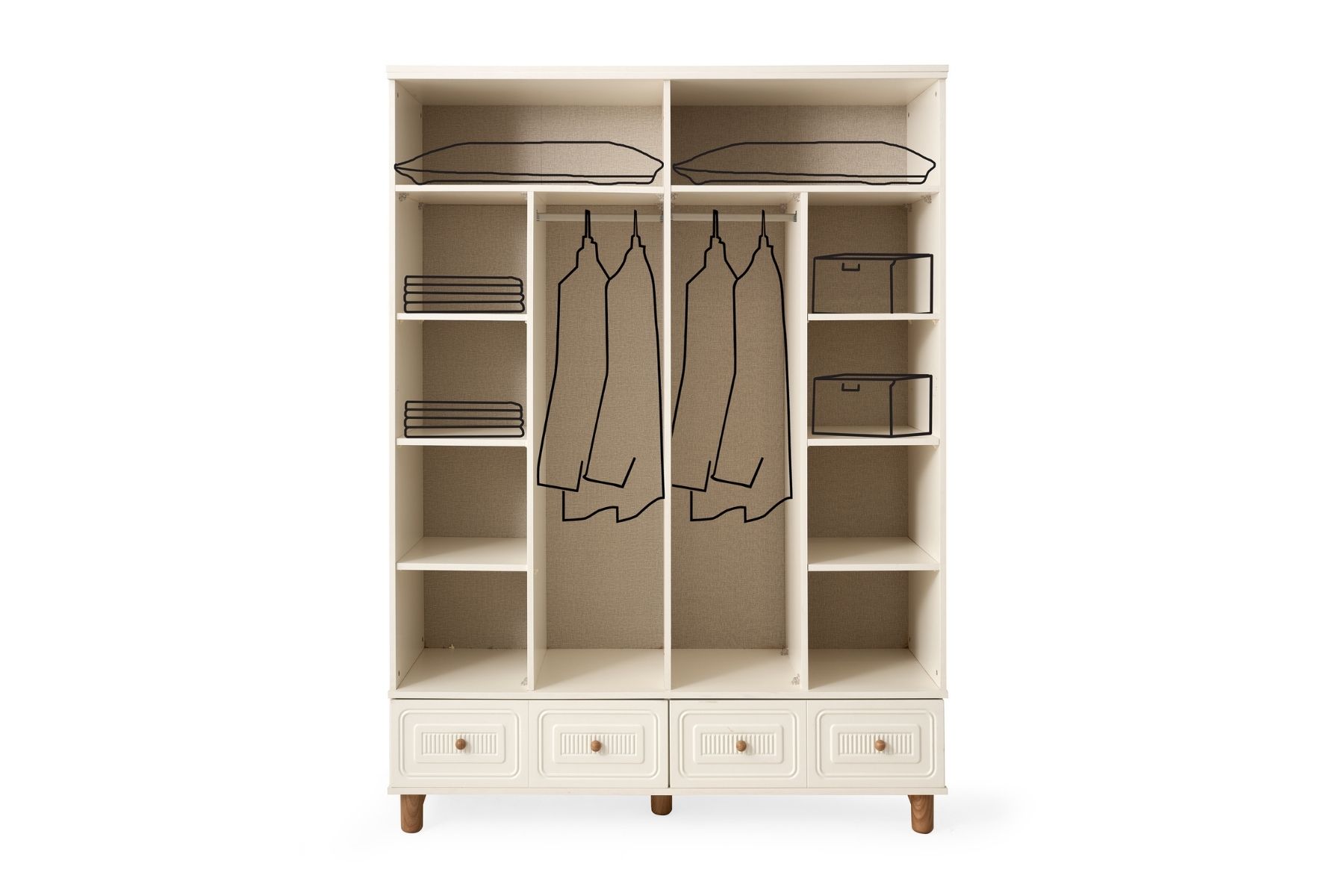 Solt 4 Kapılı Gardırop