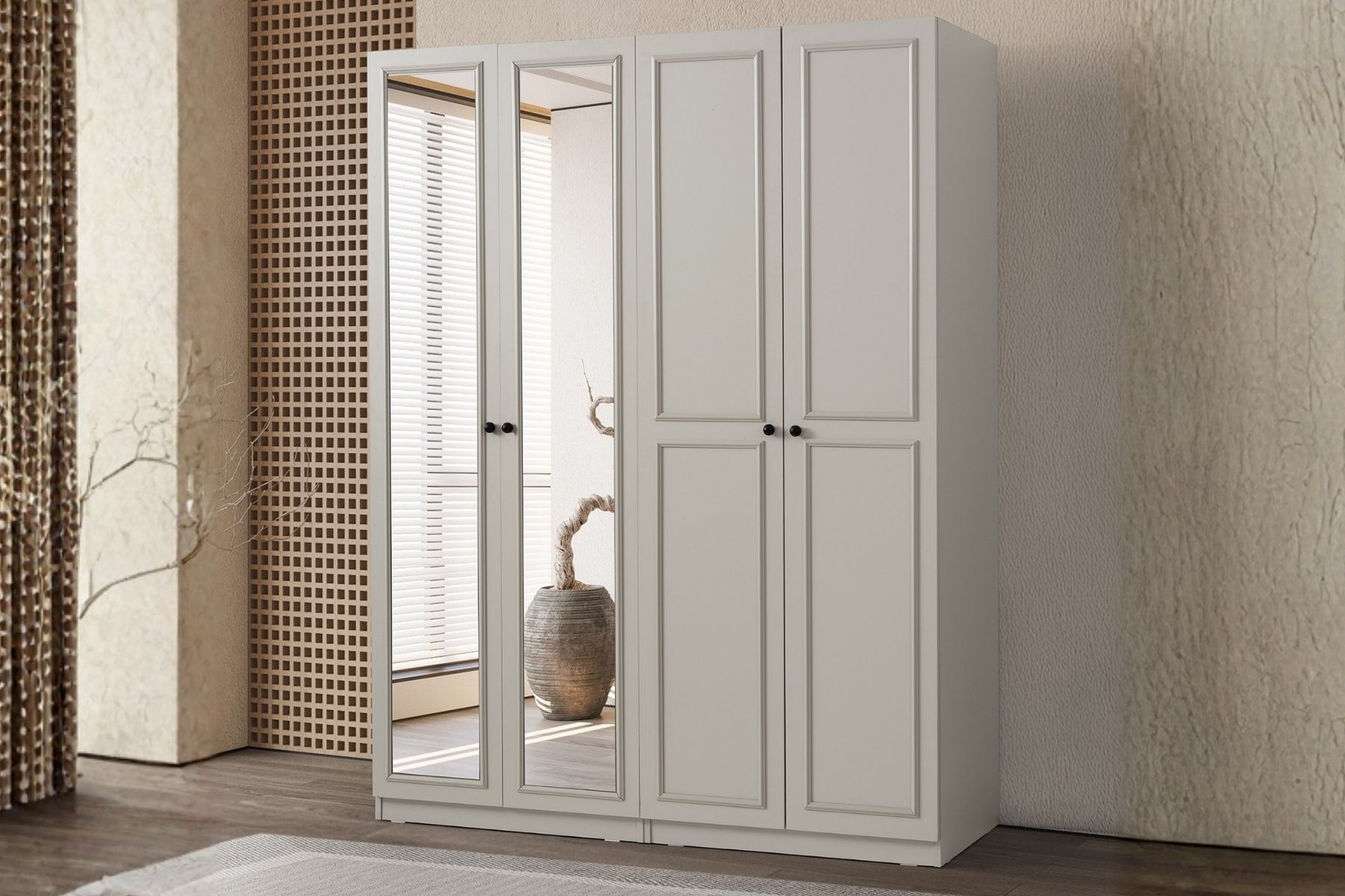 Lenta 4 Kapılı Aynalı Gardırop 