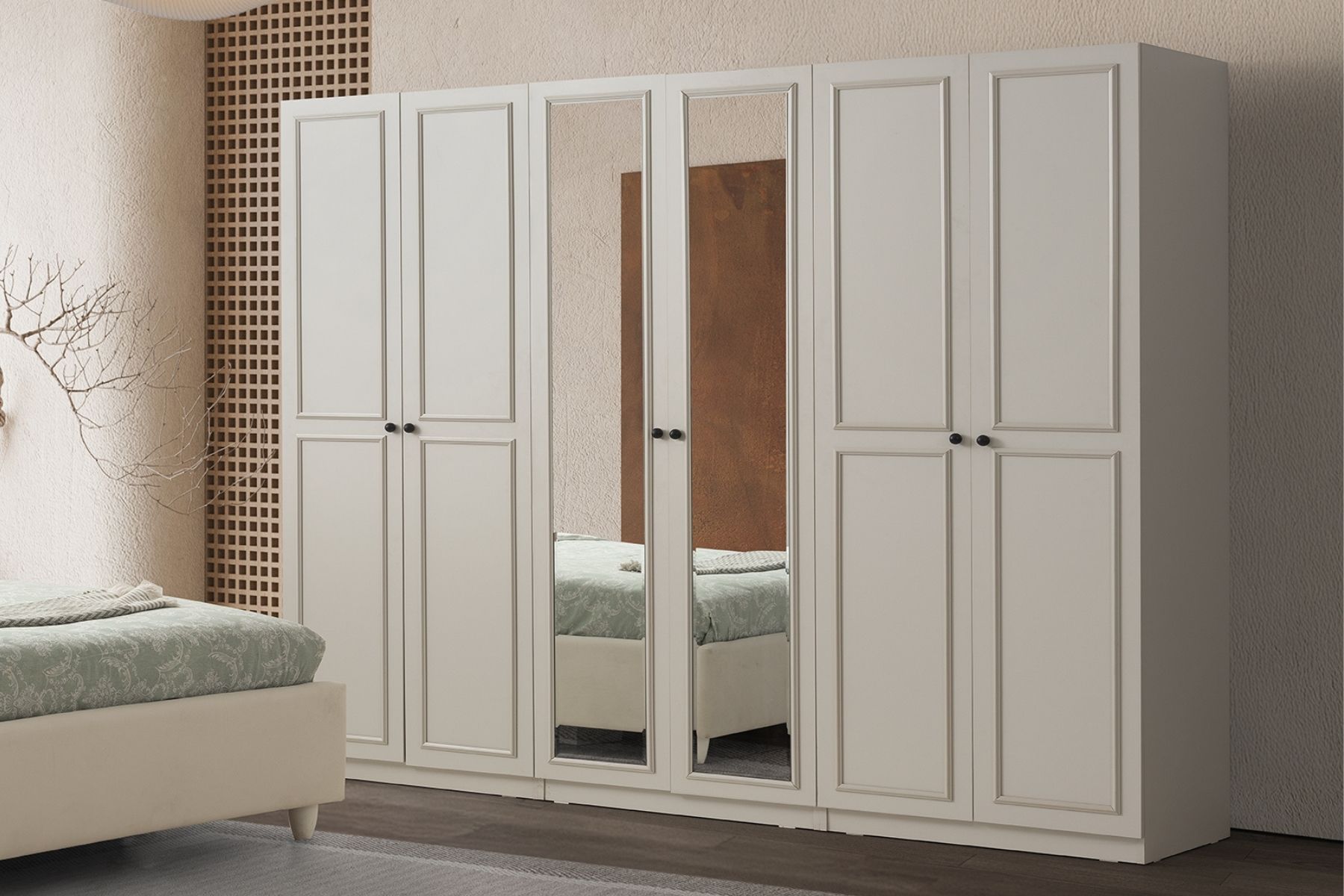 Lenta 6 Kapılı Aynalı Gardırop 