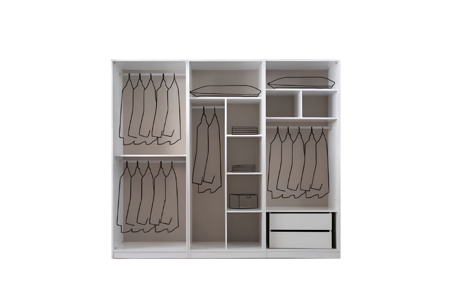 Lenta 6 Kapılı Aynalı Gardırop 